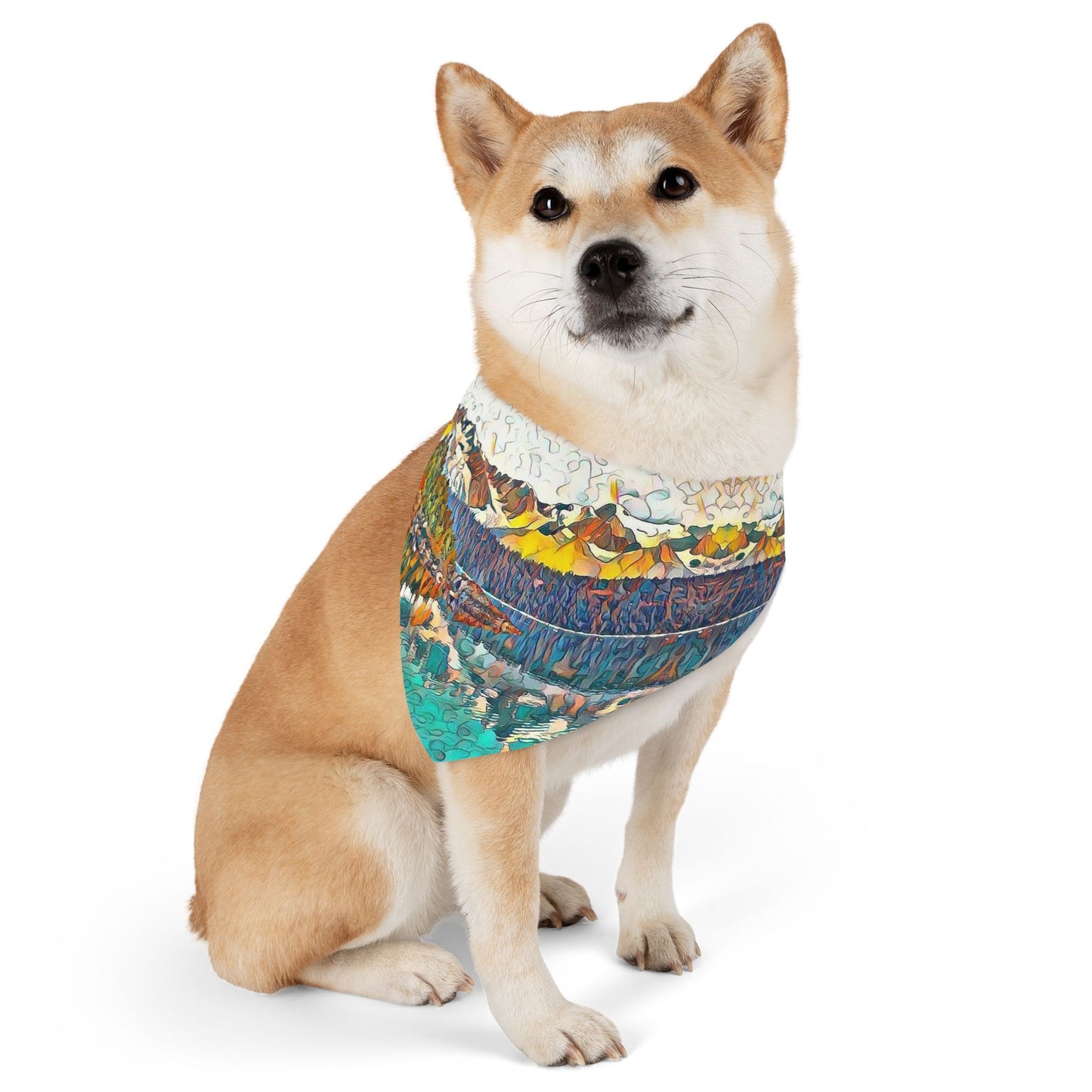 Pet Bandana Collar Autumn Oceans & Mtns