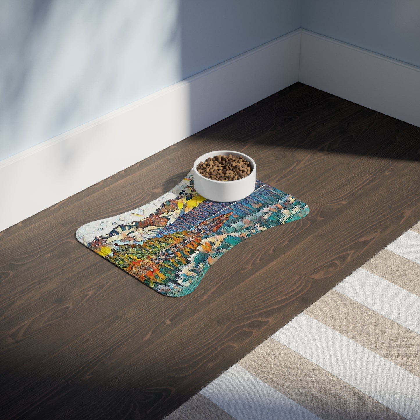 Pet Feeding Mats Autumn Oceans & Mountains