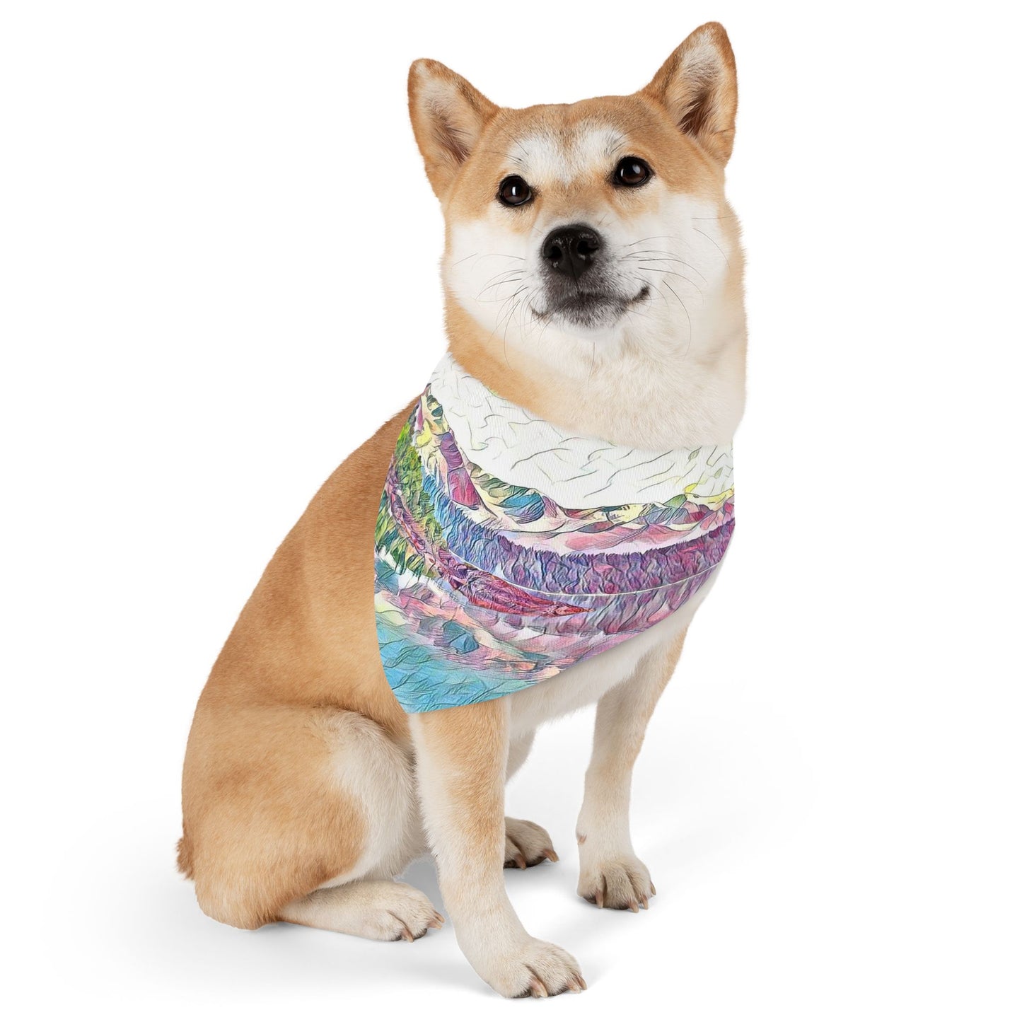 Pet Bandana Collar Oceans & Mtns