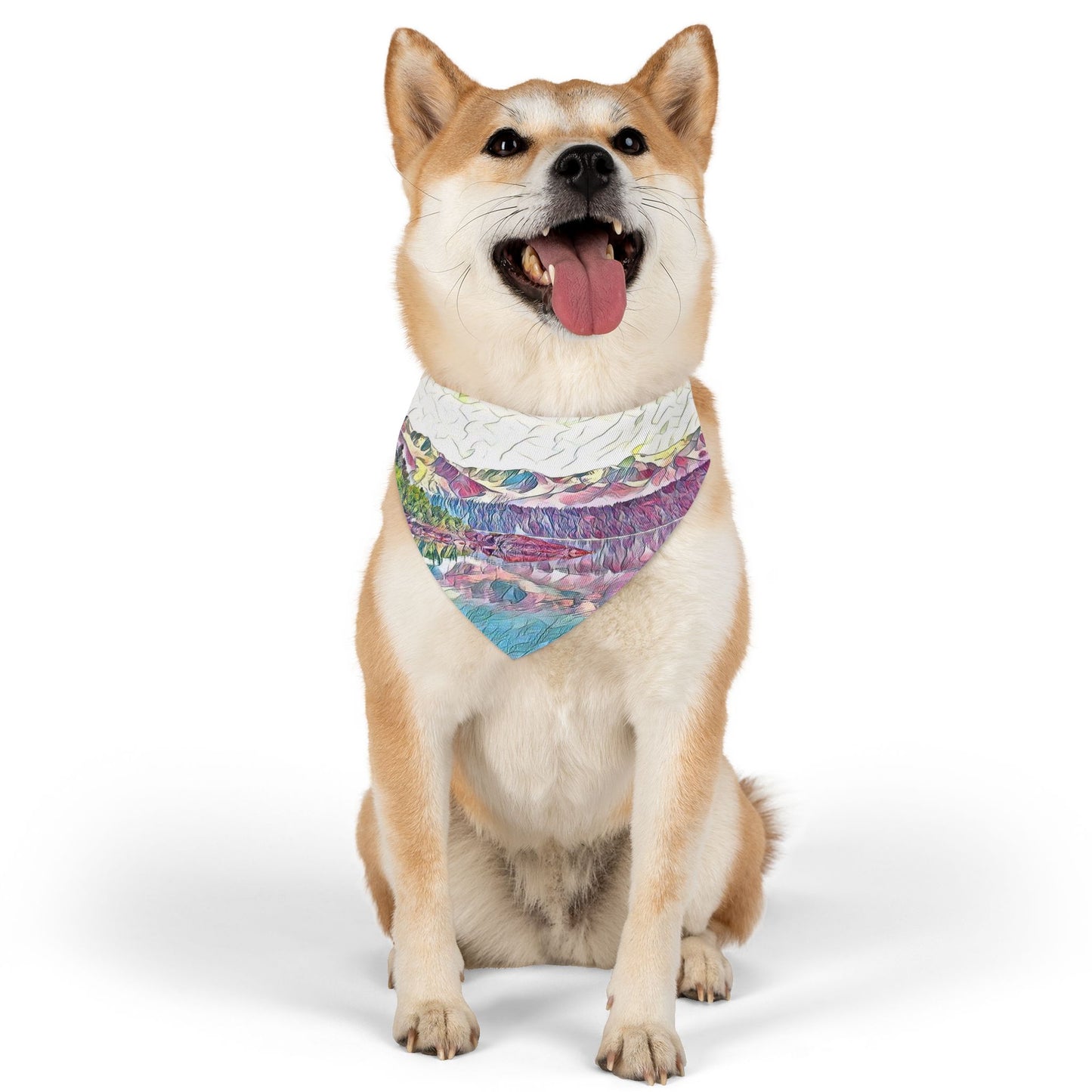 Pet Bandana Collar Oceans & Mtns