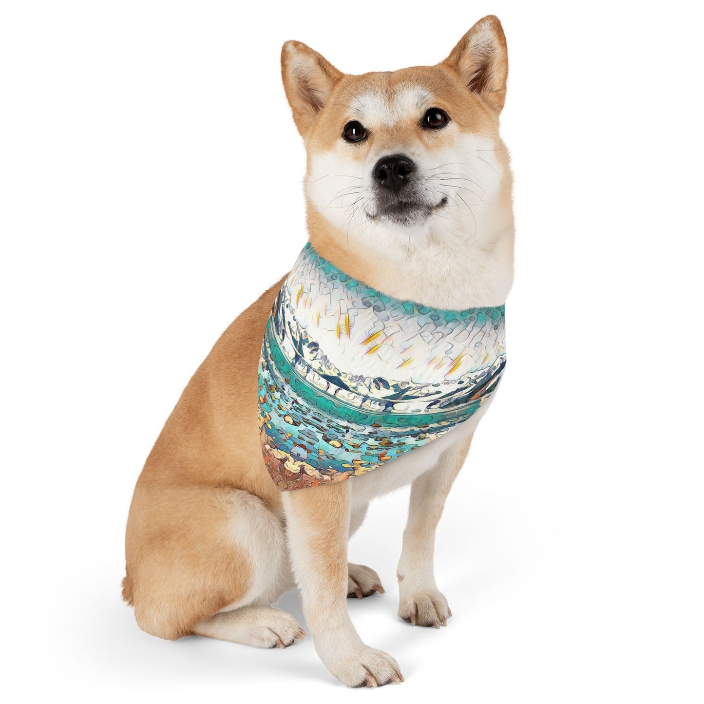 Pet Bandana Collar, Glacier Beach Stroll