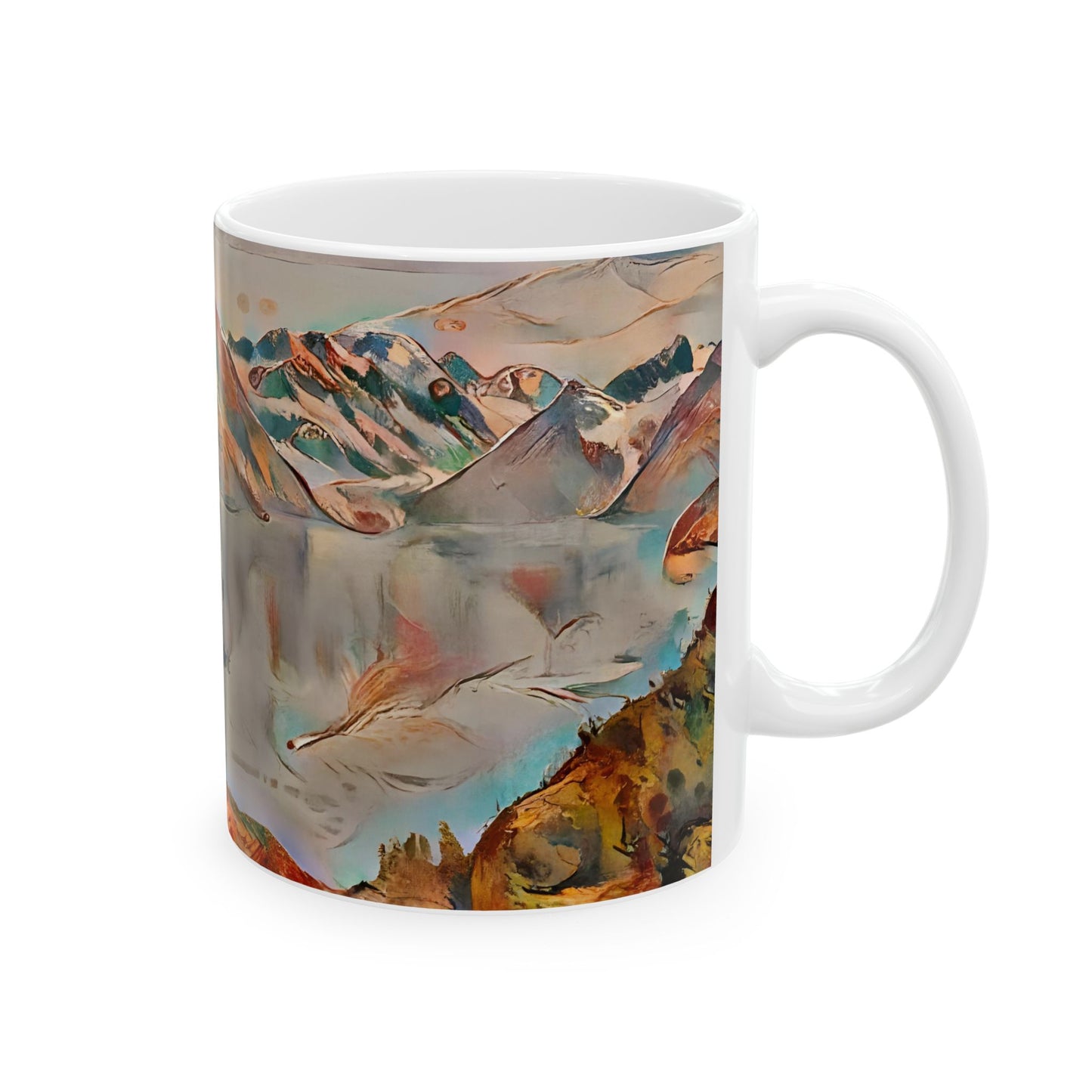 Wilderness Quote Mountain Glaciers Mug — "Wilderness is not a luxury but a necessity of the human spirit" Lefty Righty