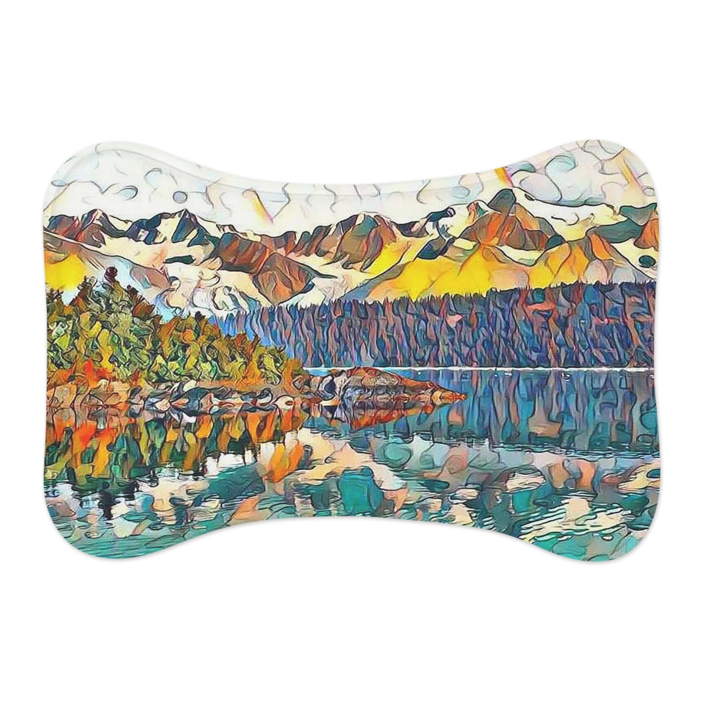 Pet Feeding Mats Autumn Oceans & Mountains