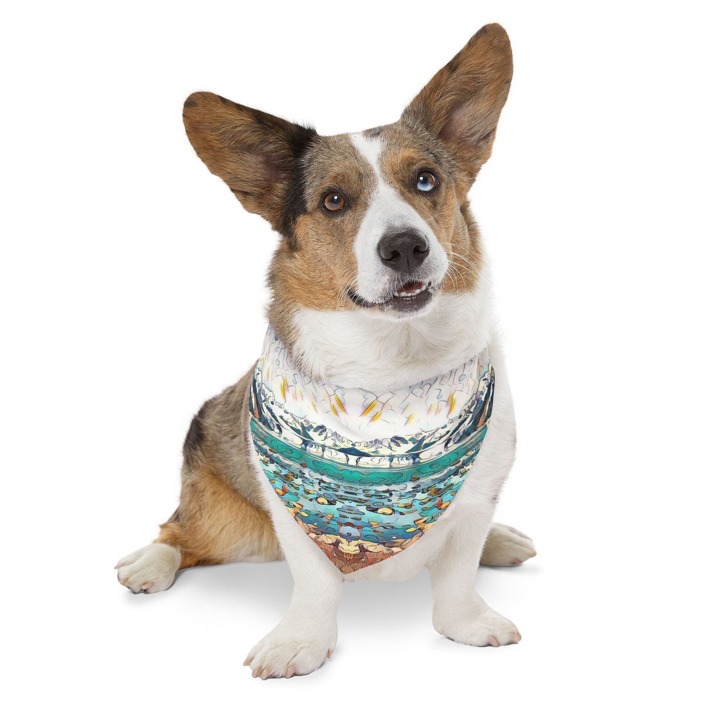 Pet Bandana Collar, Glacier Beach Stroll