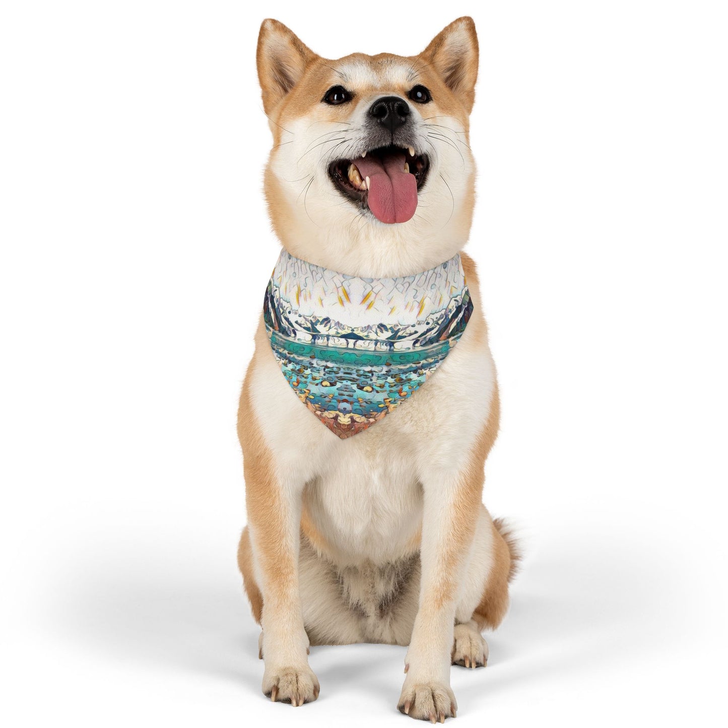 Pet Bandana Collar, Glacier Beach Stroll