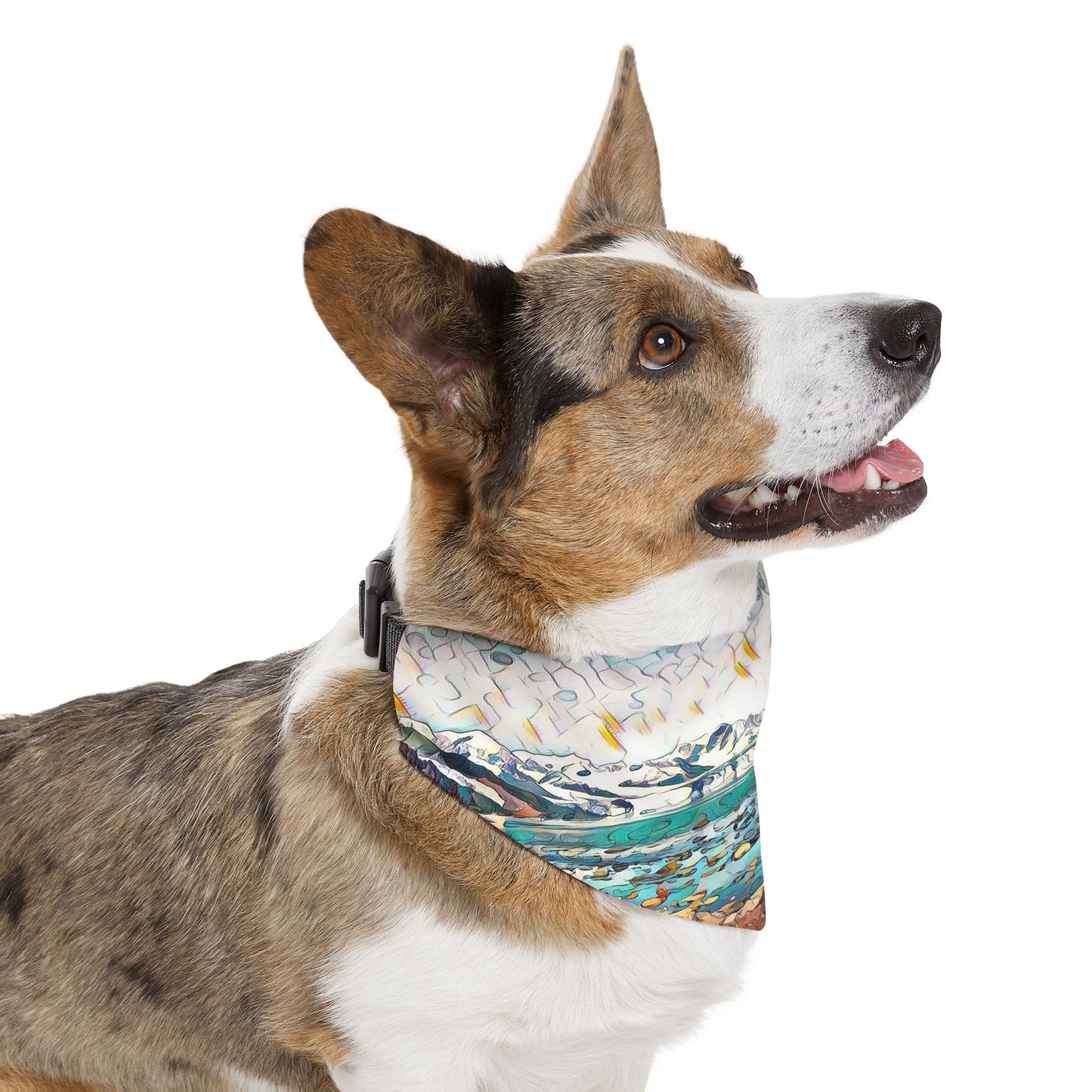 Pet Bandana Collar, Glacier Beach Stroll