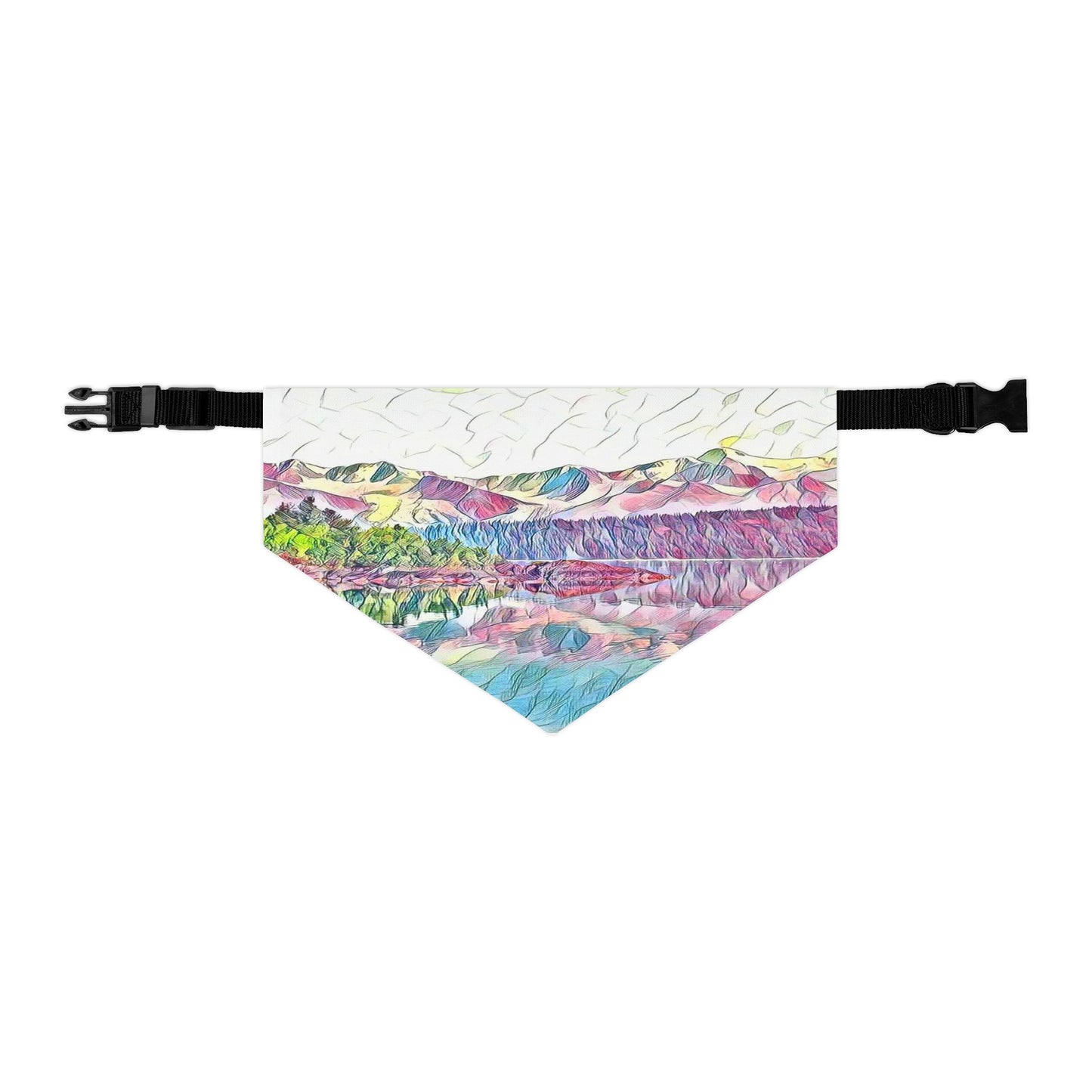 Pet Bandana Collar Oceans & Mtns