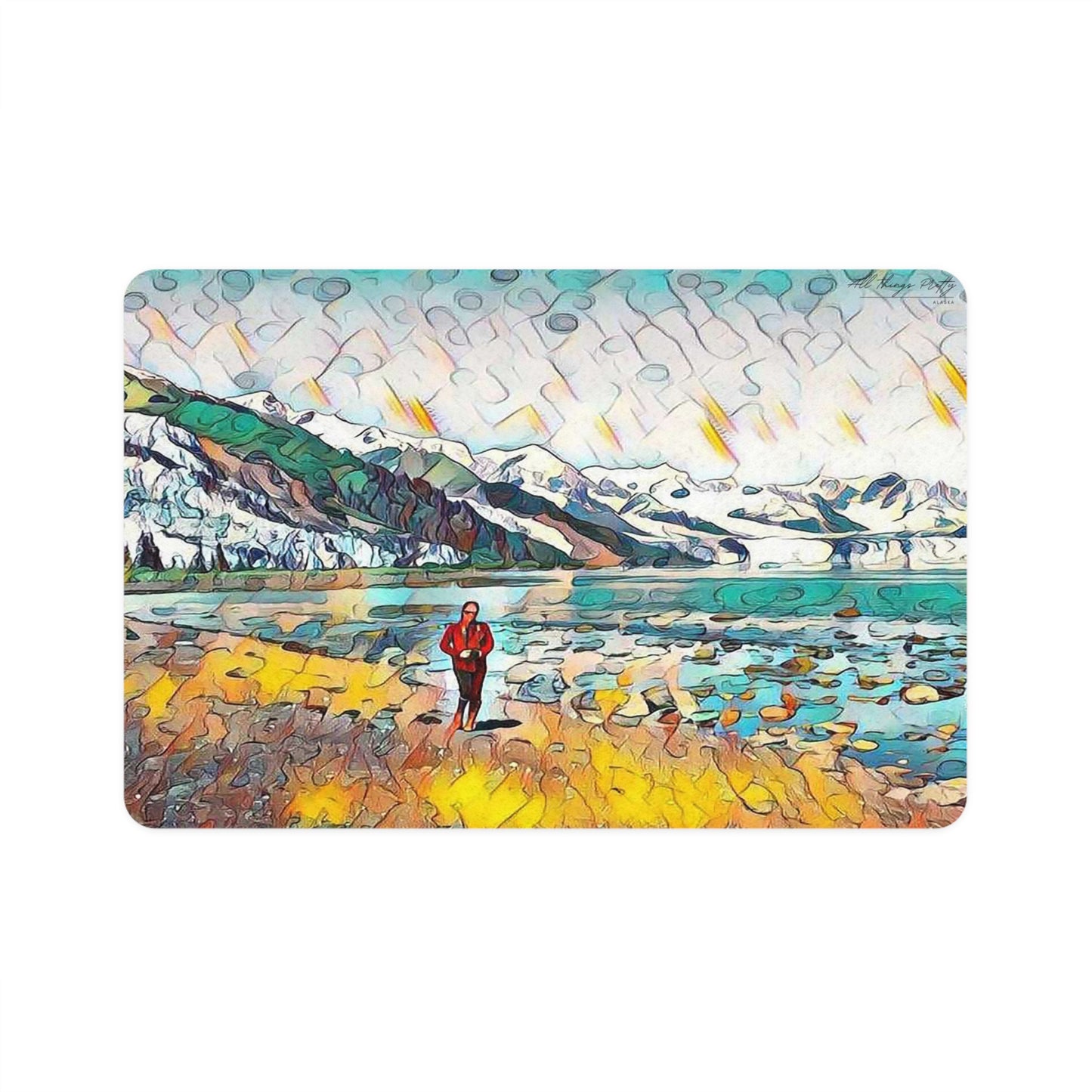 Pet Food Mat (12x18) Beach Stroll