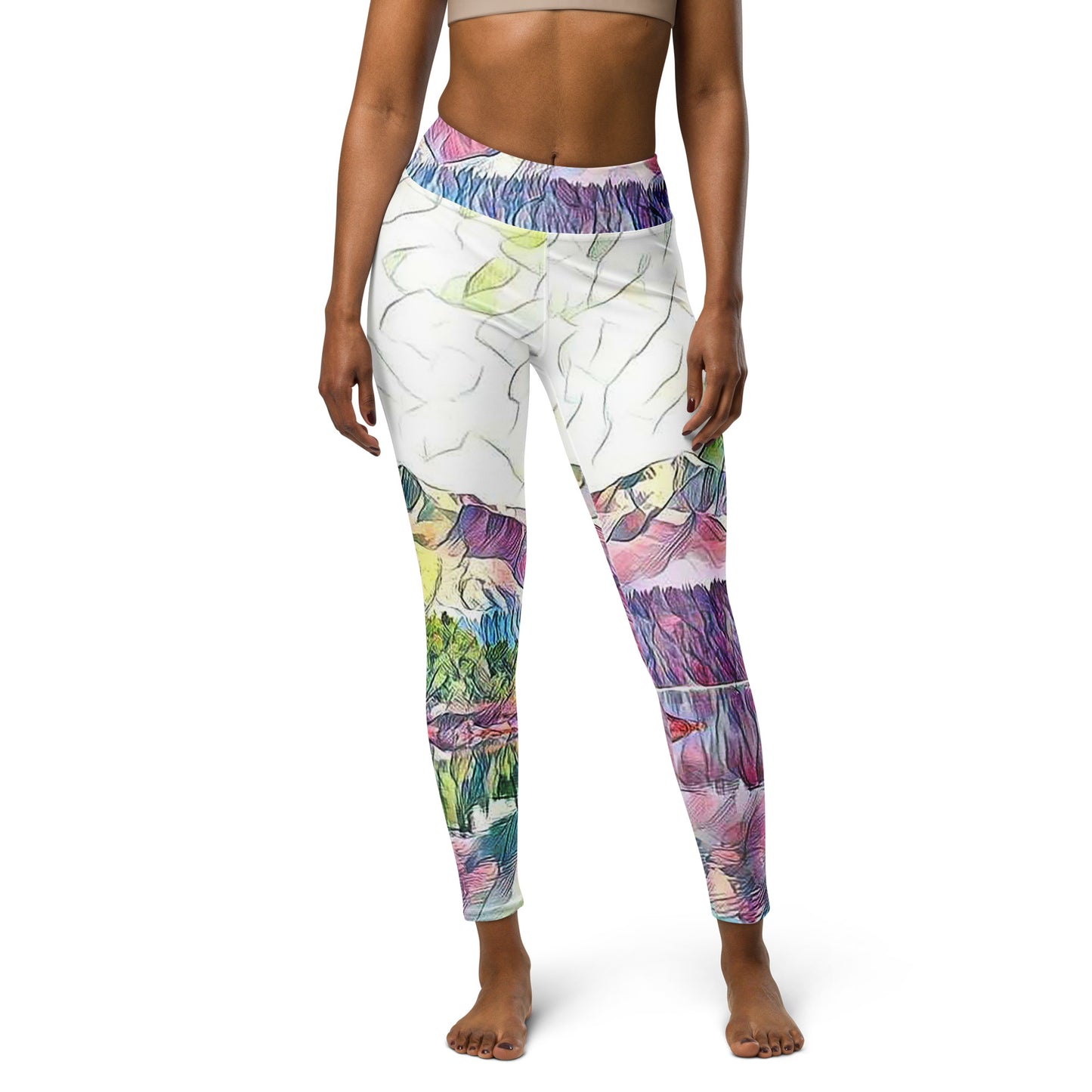 Yoga Leggings, Oceans & Mountains
