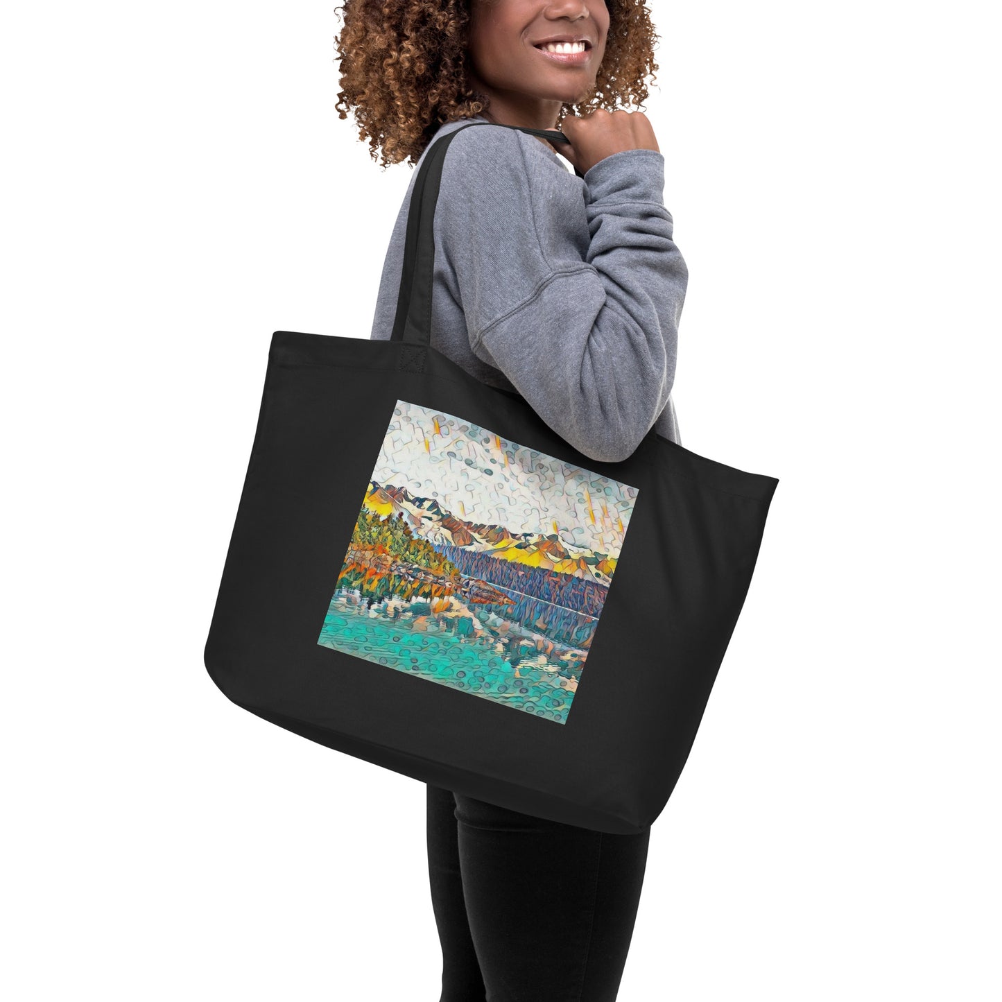 Large organic tote bag Autumn