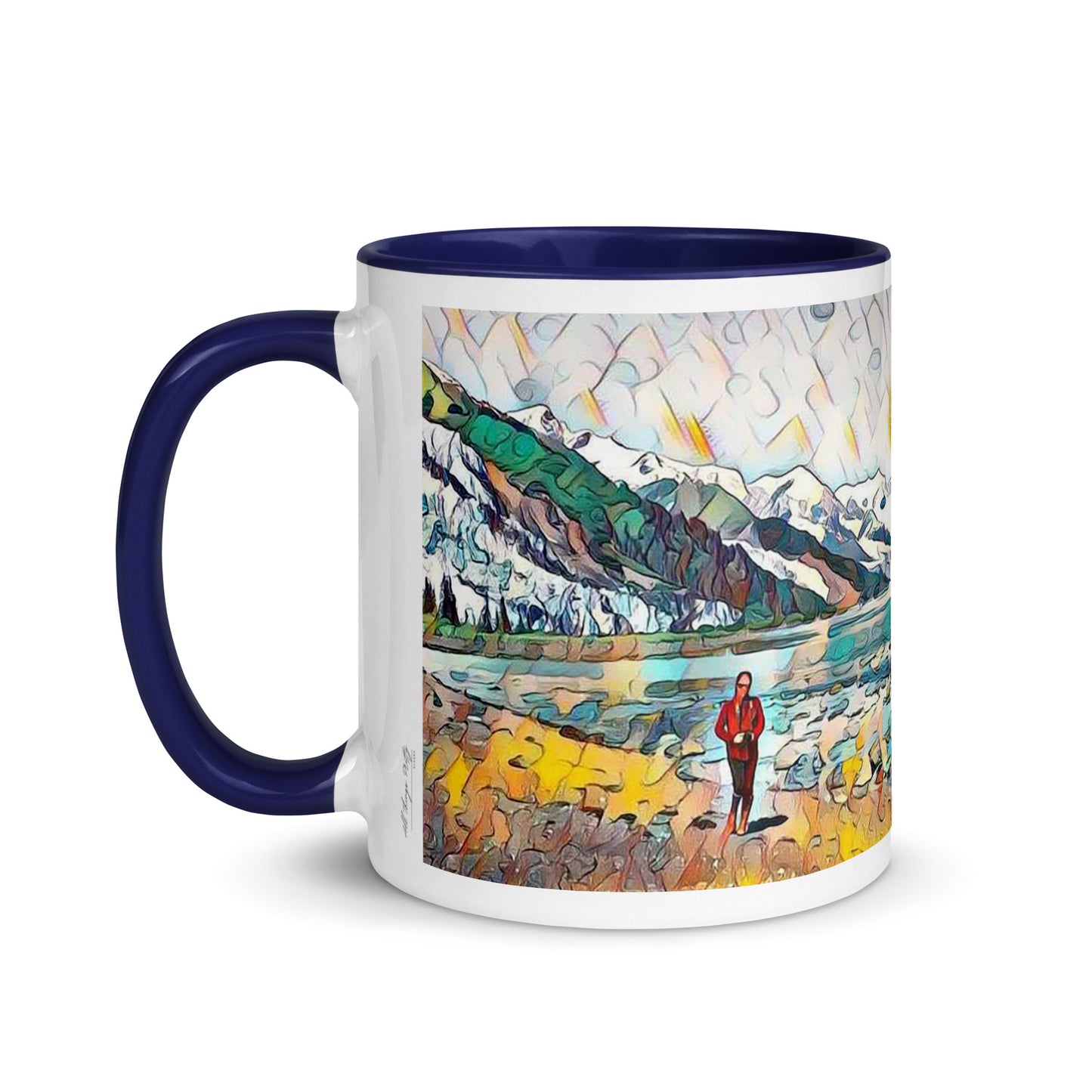 Mug with Color Inside Beach