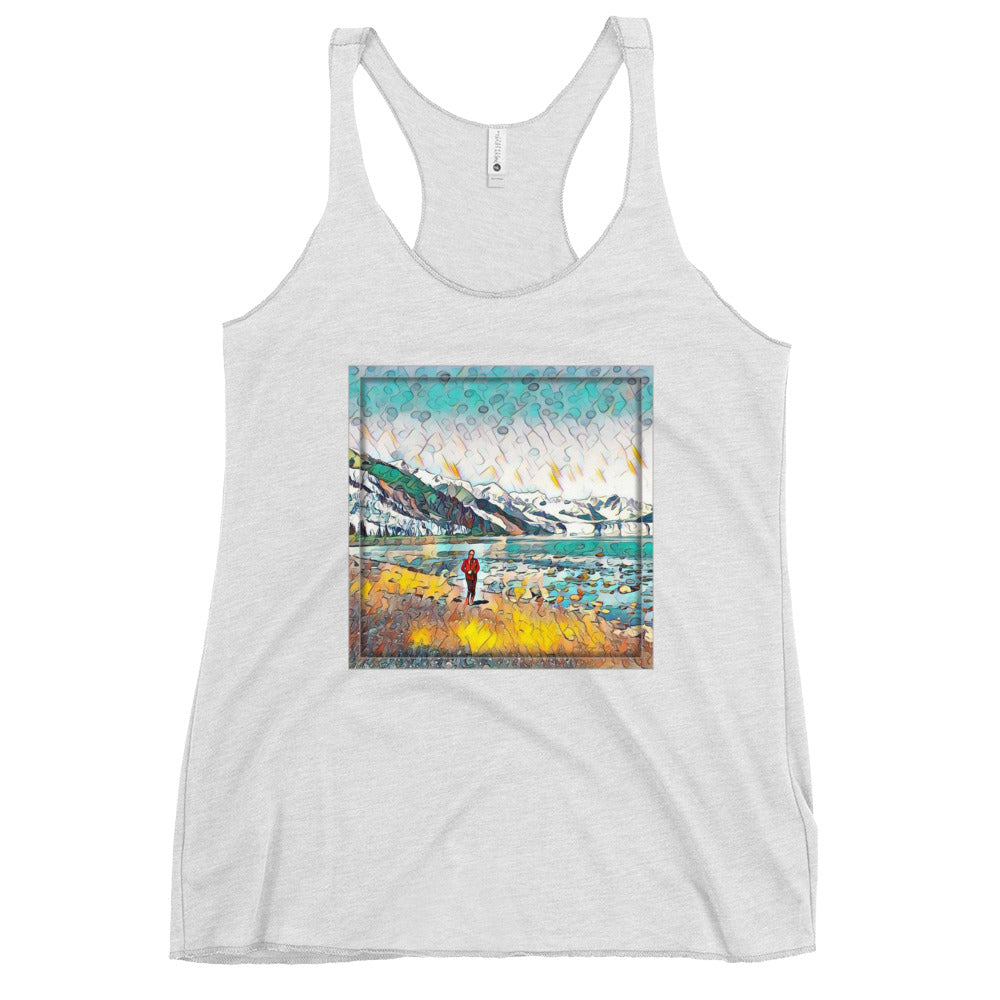 Women's Racerback Tank, Beach Stroll