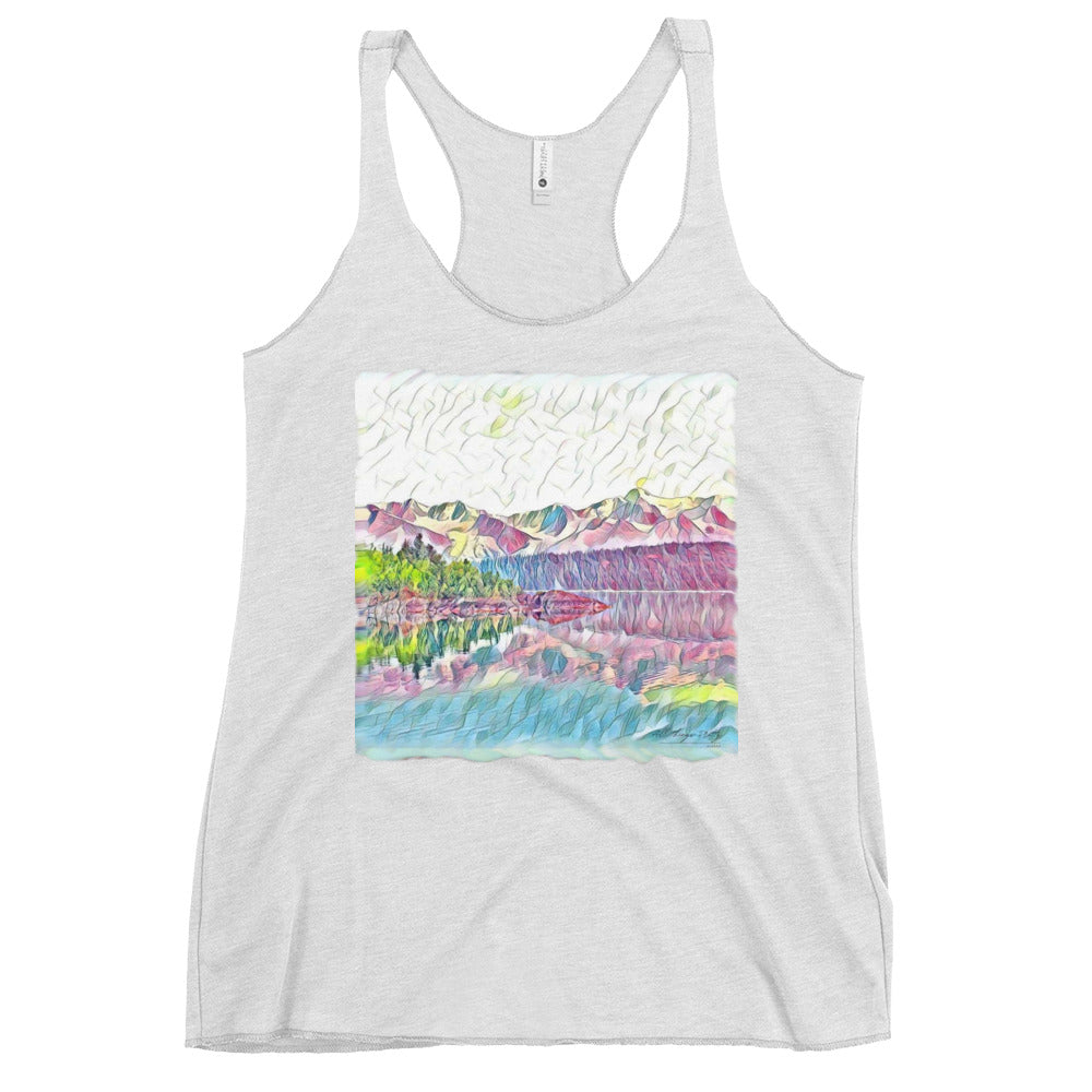 Women's Racerback Tank, Oceans & Mountains