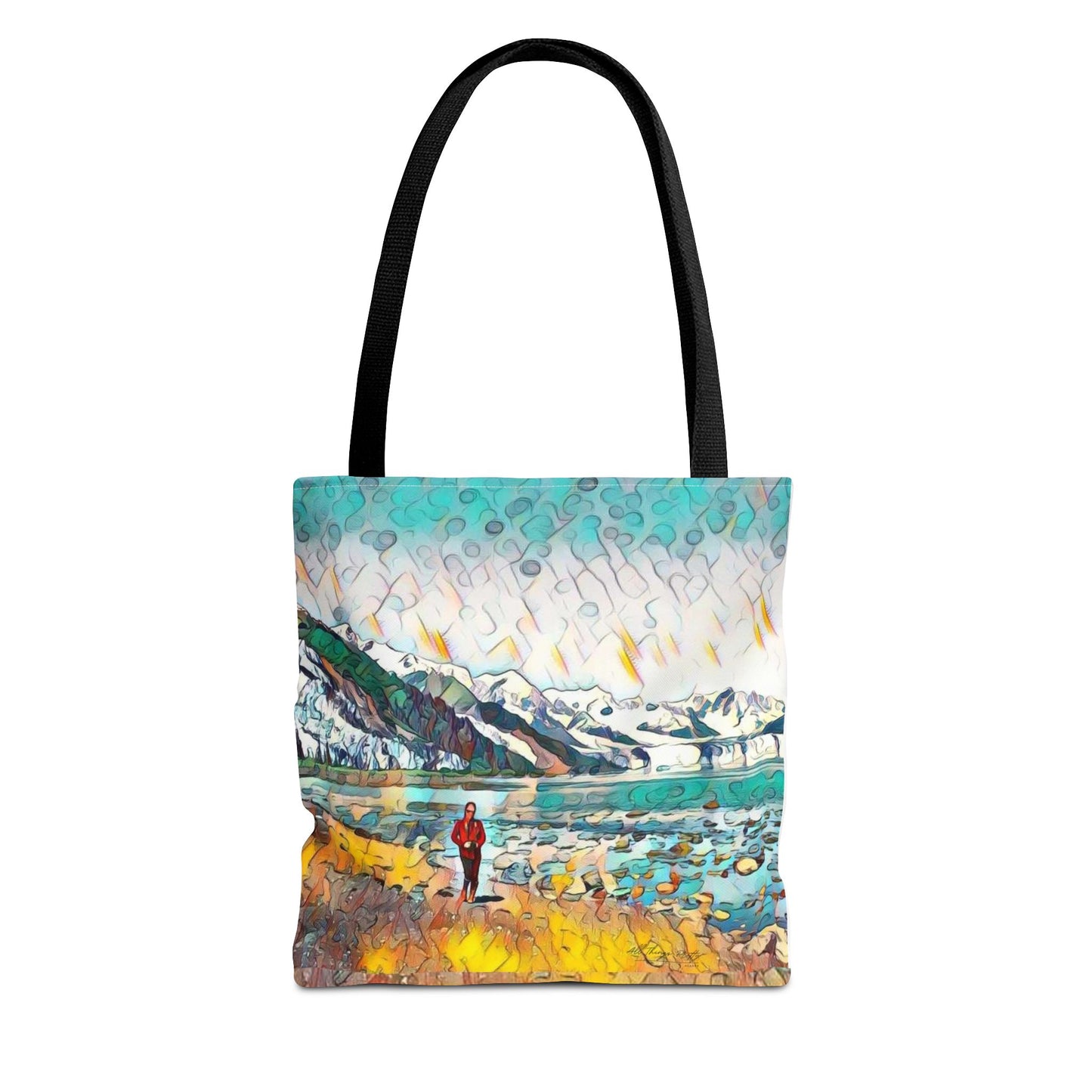 Tote Bag — Alaska Glacier Beach Stroll Abstract Tote