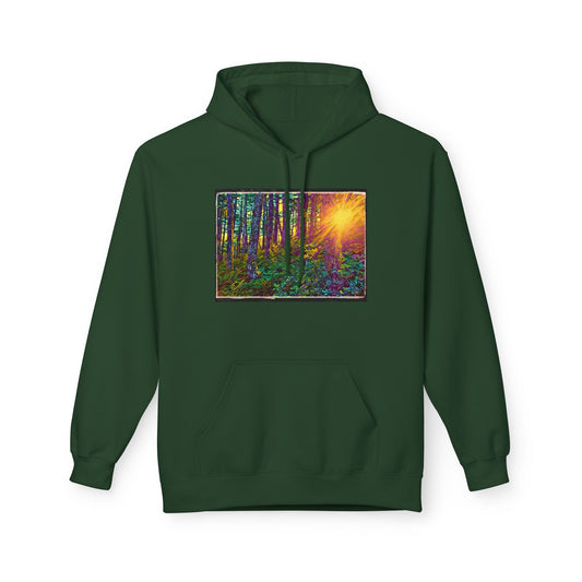 Forest Sunrise Hoodie — Woodland Wilderness Nature Outdoorsy Sweatshirt