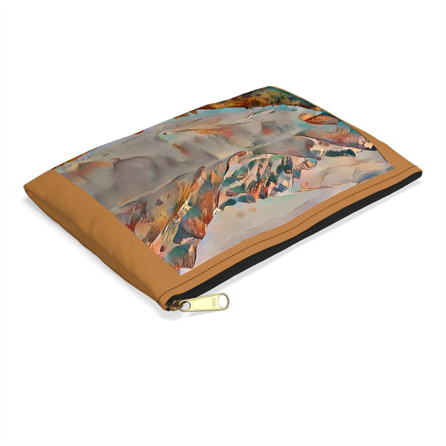 Mountain Glacier Scene Accessory Pouch — Colorful Scenic Zip Pocket