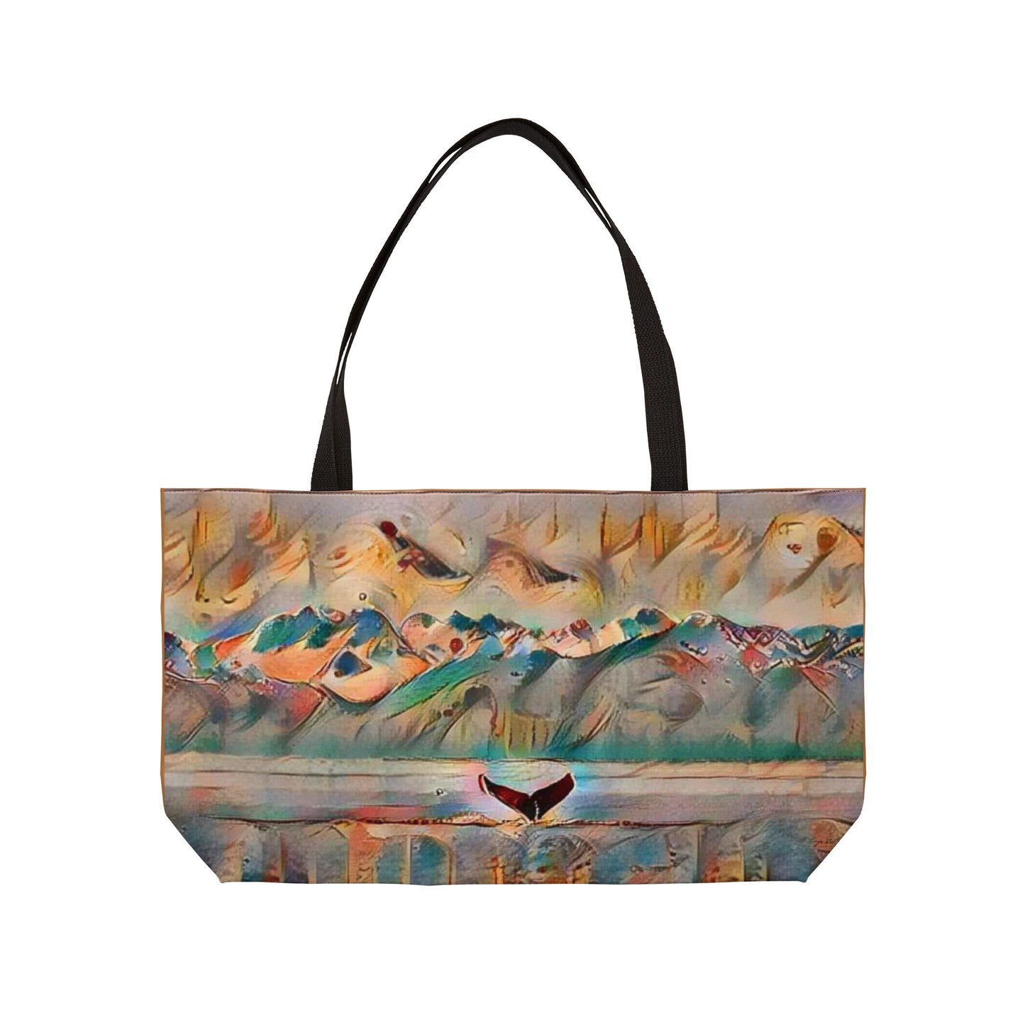 Large Tote -- Abstract Whale Tail Wilderness Bag