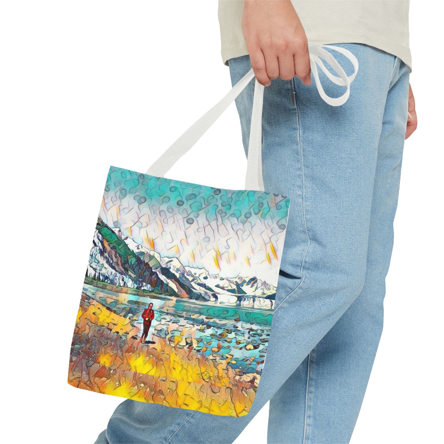 Tote Bag — Alaska Glacier Beach Stroll Abstract Tote