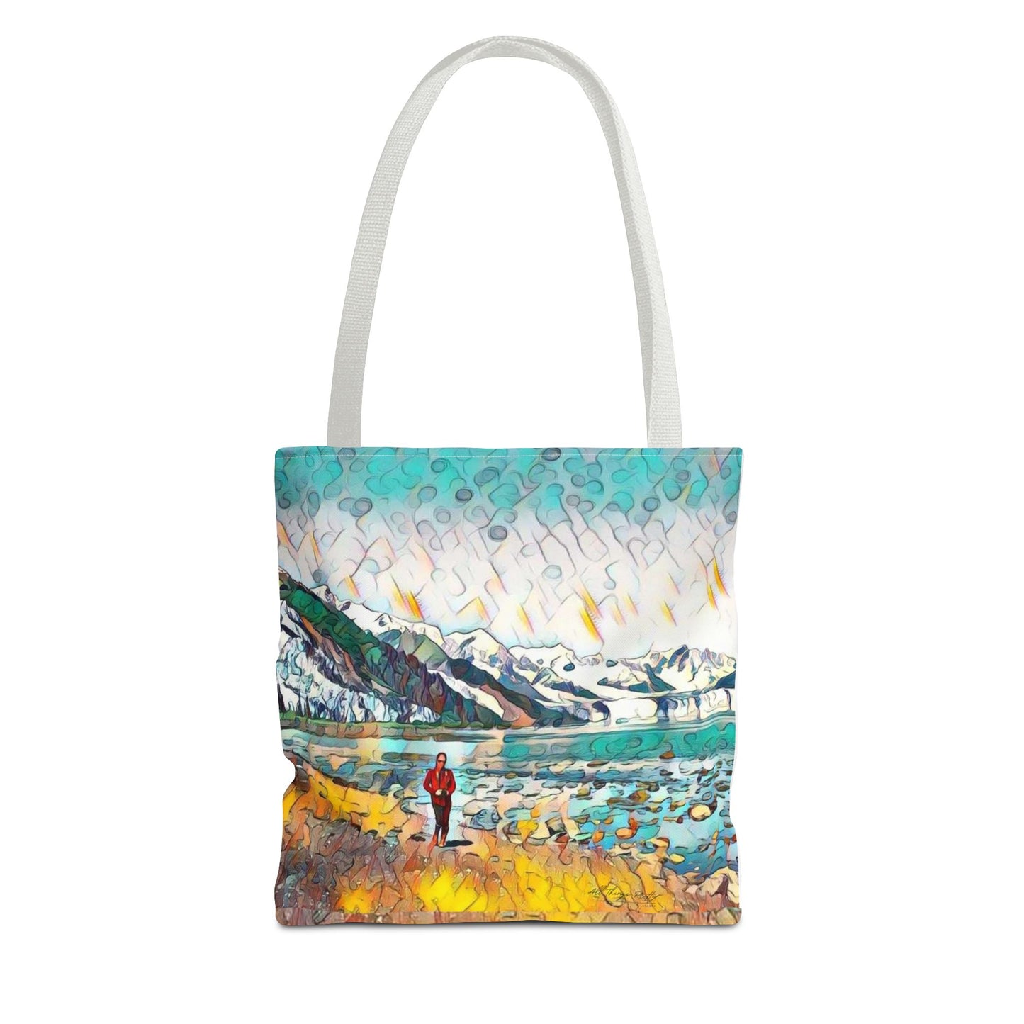 Tote Bag — Alaska Glacier Beach Stroll Abstract Tote