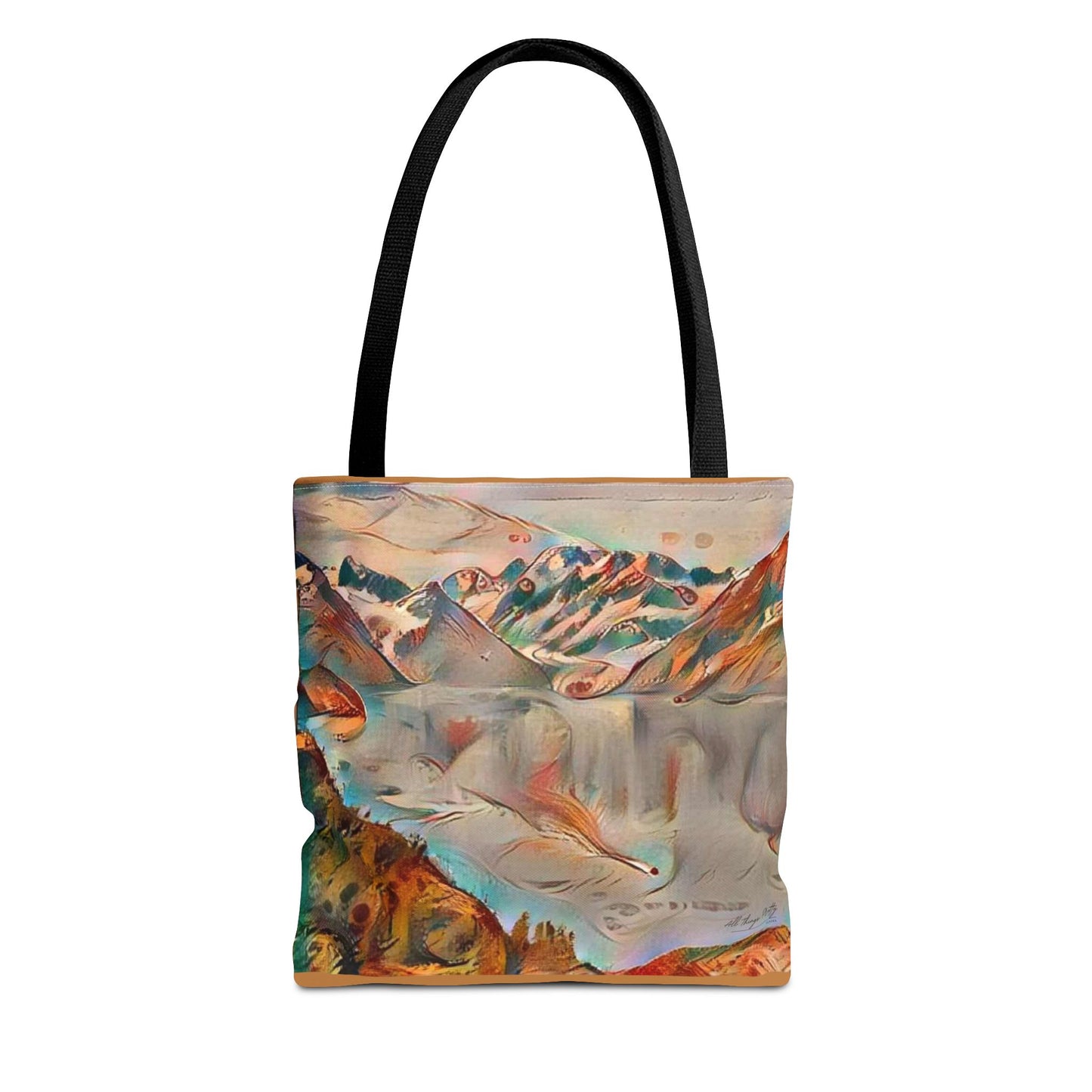 Mountain Glacier Abstract Boho Rustic Landscape Art Tote Bag