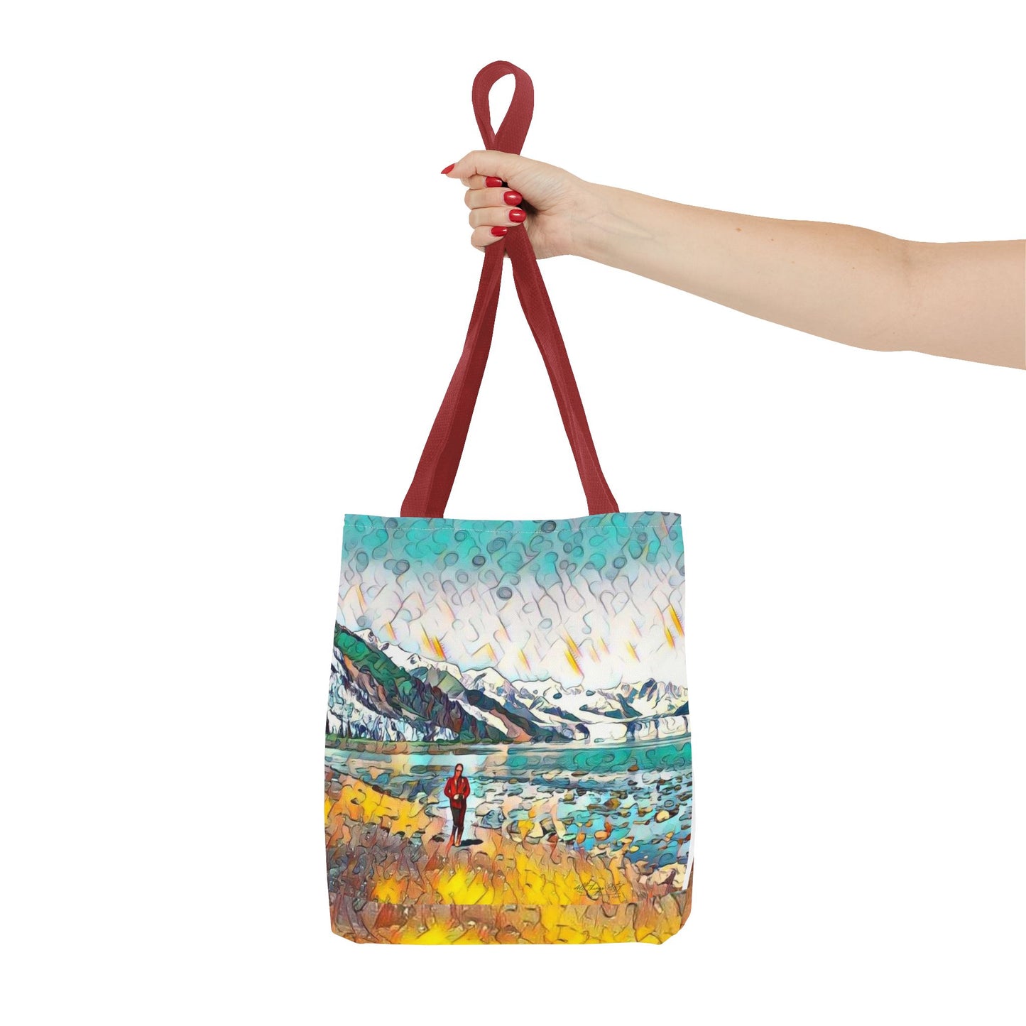 Tote Bag — Alaska Glacier Beach Stroll Abstract Tote
