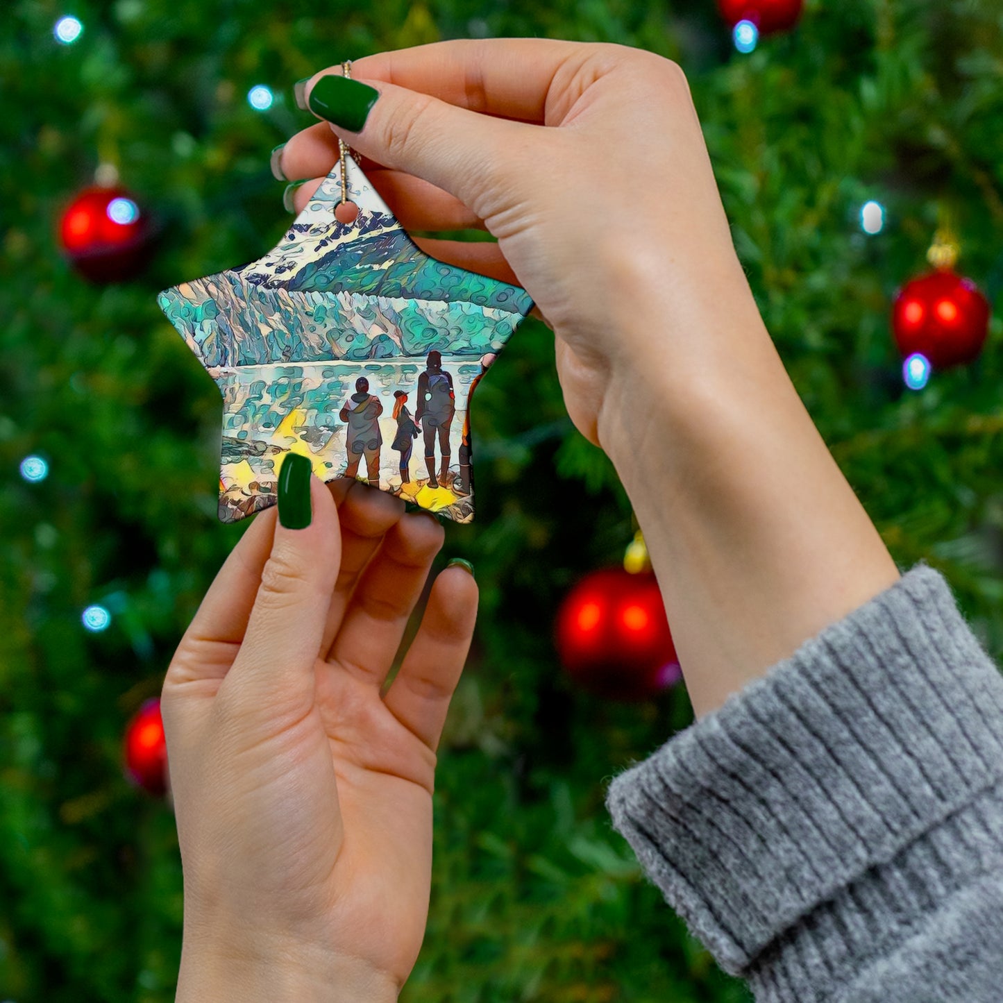 Glacier View Ornament, 4 Shapes