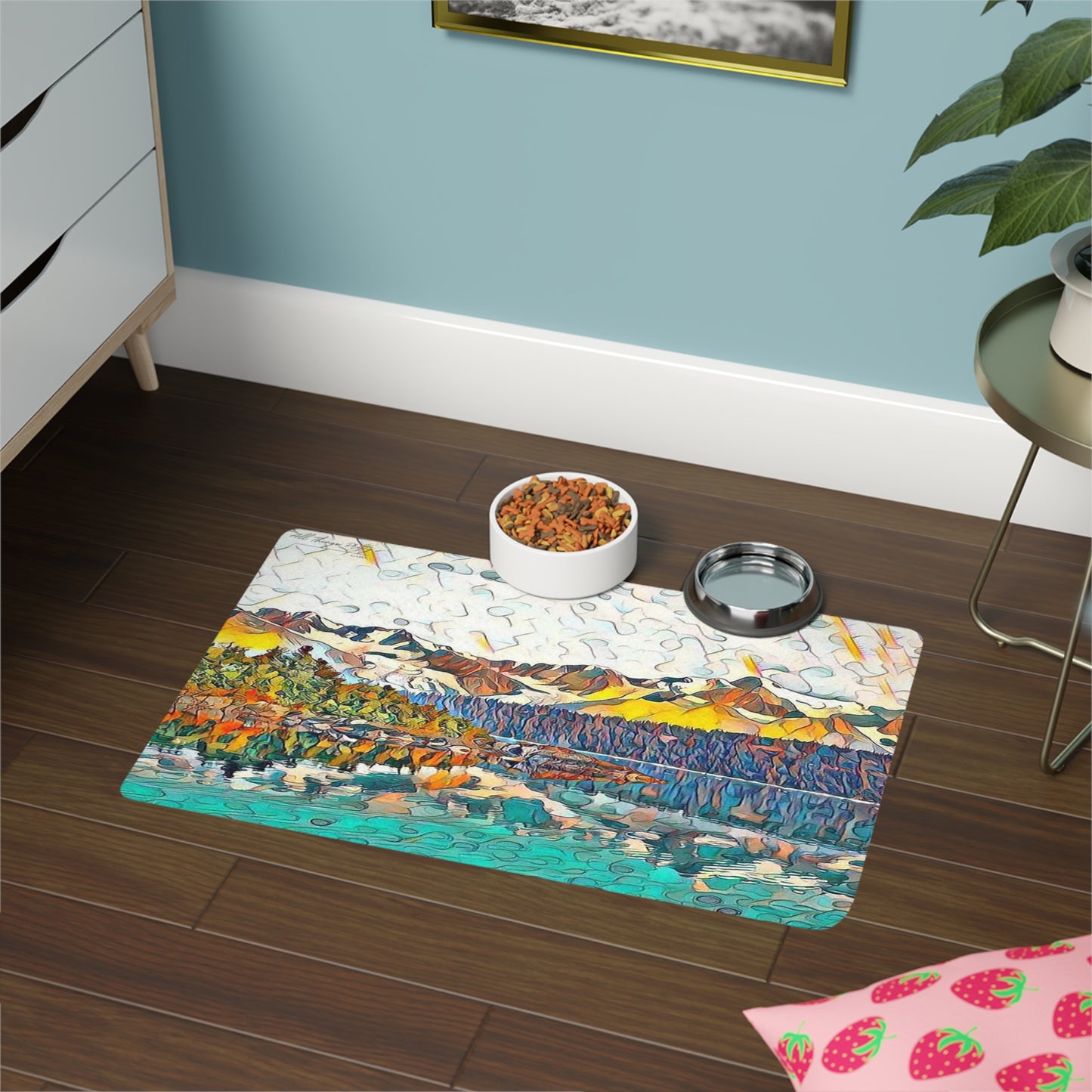 Pet Food Mat (12x18) Autumn Oceans & Mtns