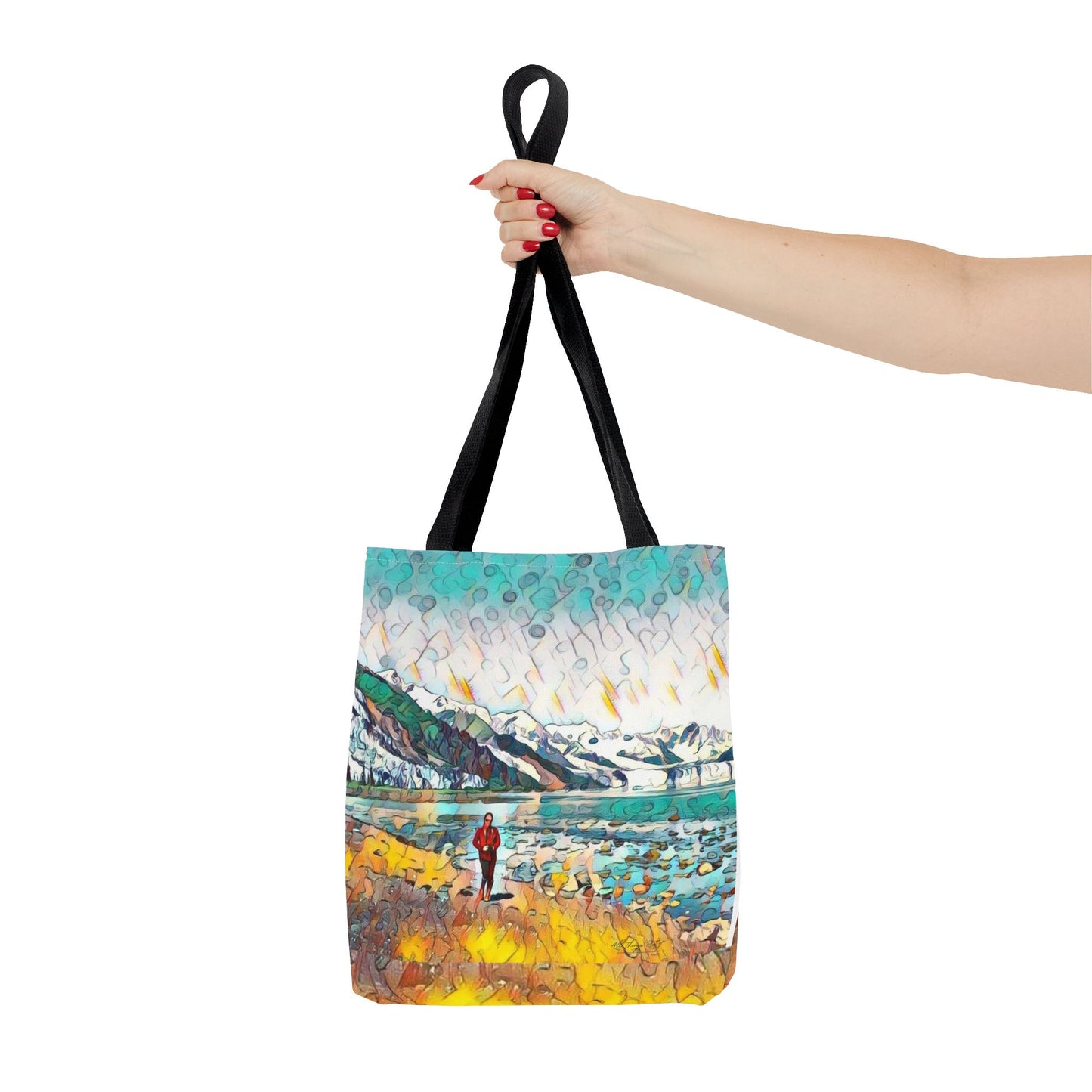 Tote Bag — Alaska Glacier Beach Stroll Abstract Tote