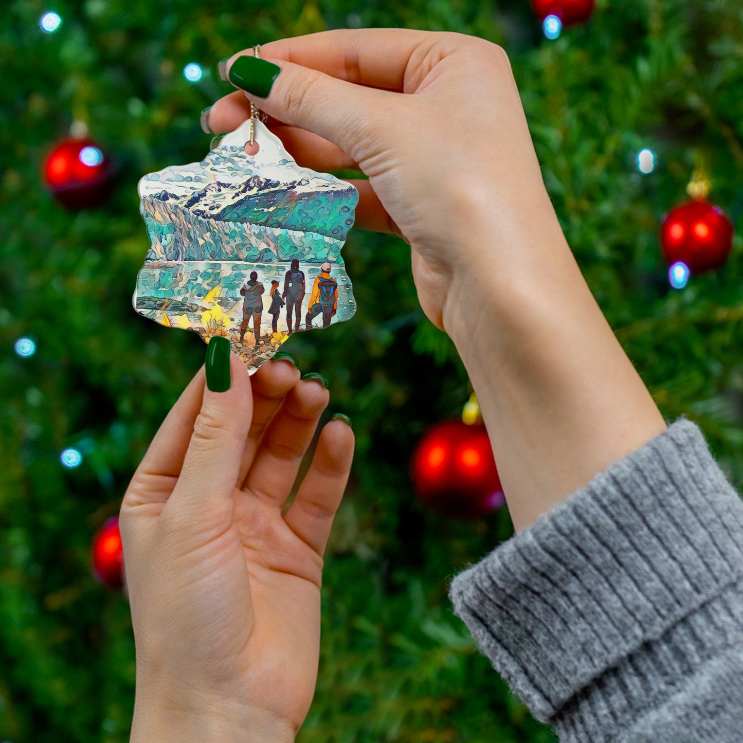 Glacier View Ornament, 4 Shapes