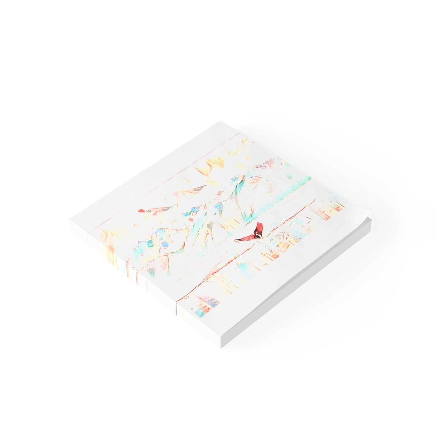 Post-it® Note Pad — Abstract Whale & Mountains Wildlife Sticky Notes