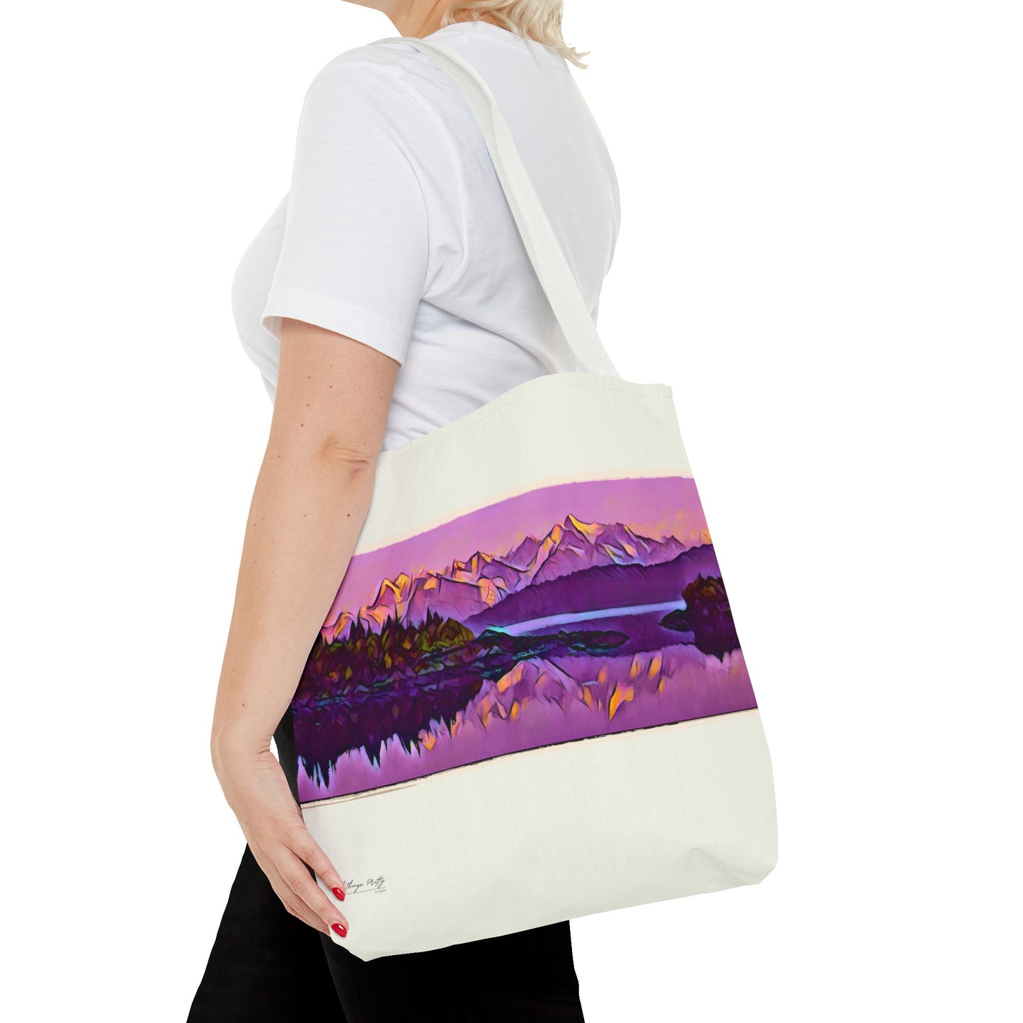 Mountain Glacier Reflection Abstract Wilderness Art Tote Bag