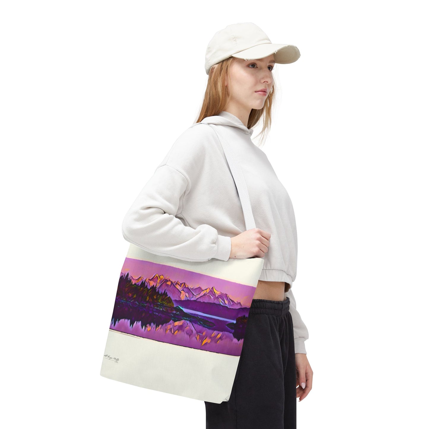 Mountain Glacier Reflection Abstract Wilderness Art Tote Bag