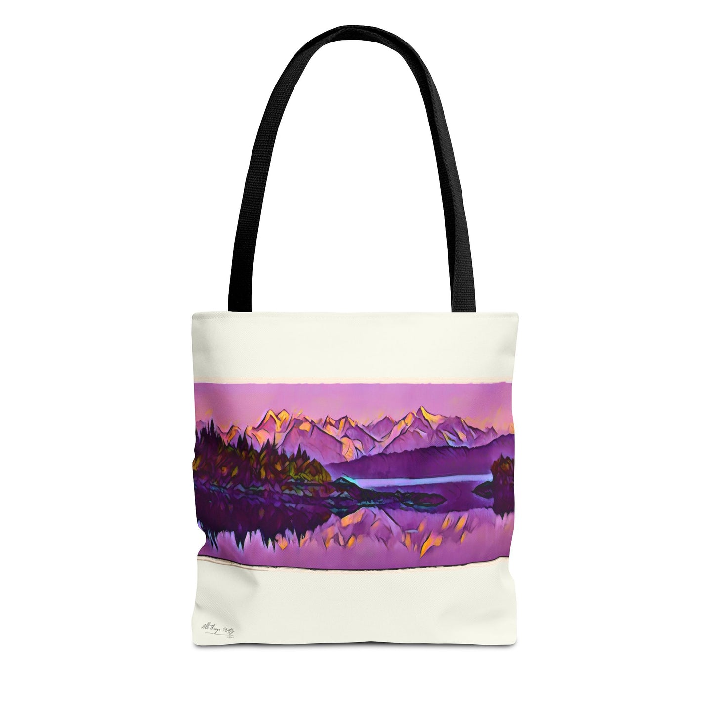 Mountain Glacier Reflection Abstract Wilderness Art Tote Bag