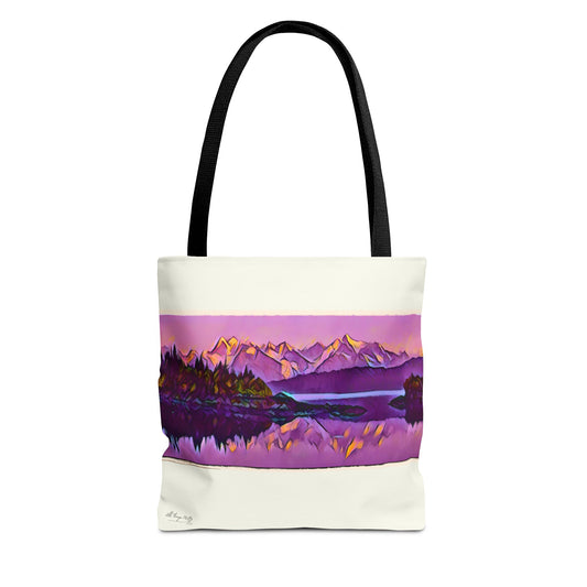 Mountain Glacier Reflection Abstract Wilderness Art Tote Bag