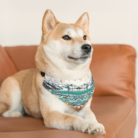 Pet Bandana Collar, Glacier Beach Stroll