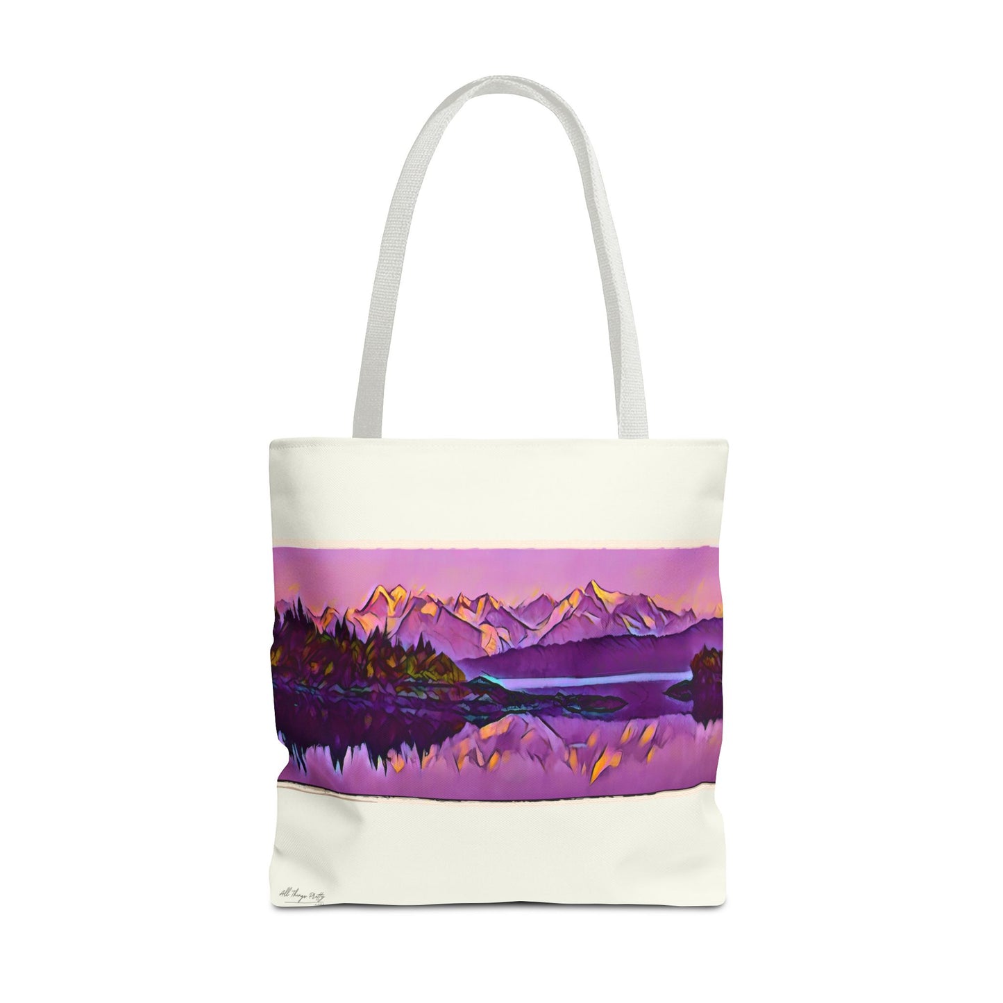 Mountain Glacier Reflection Abstract Wilderness Art Tote Bag