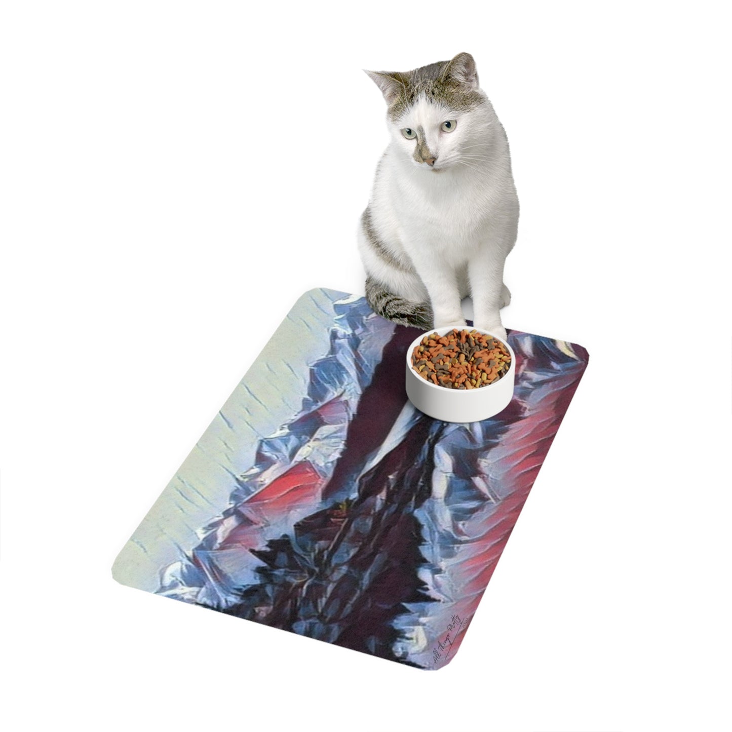 Pet Food Mat (12x18) Ice & Fire