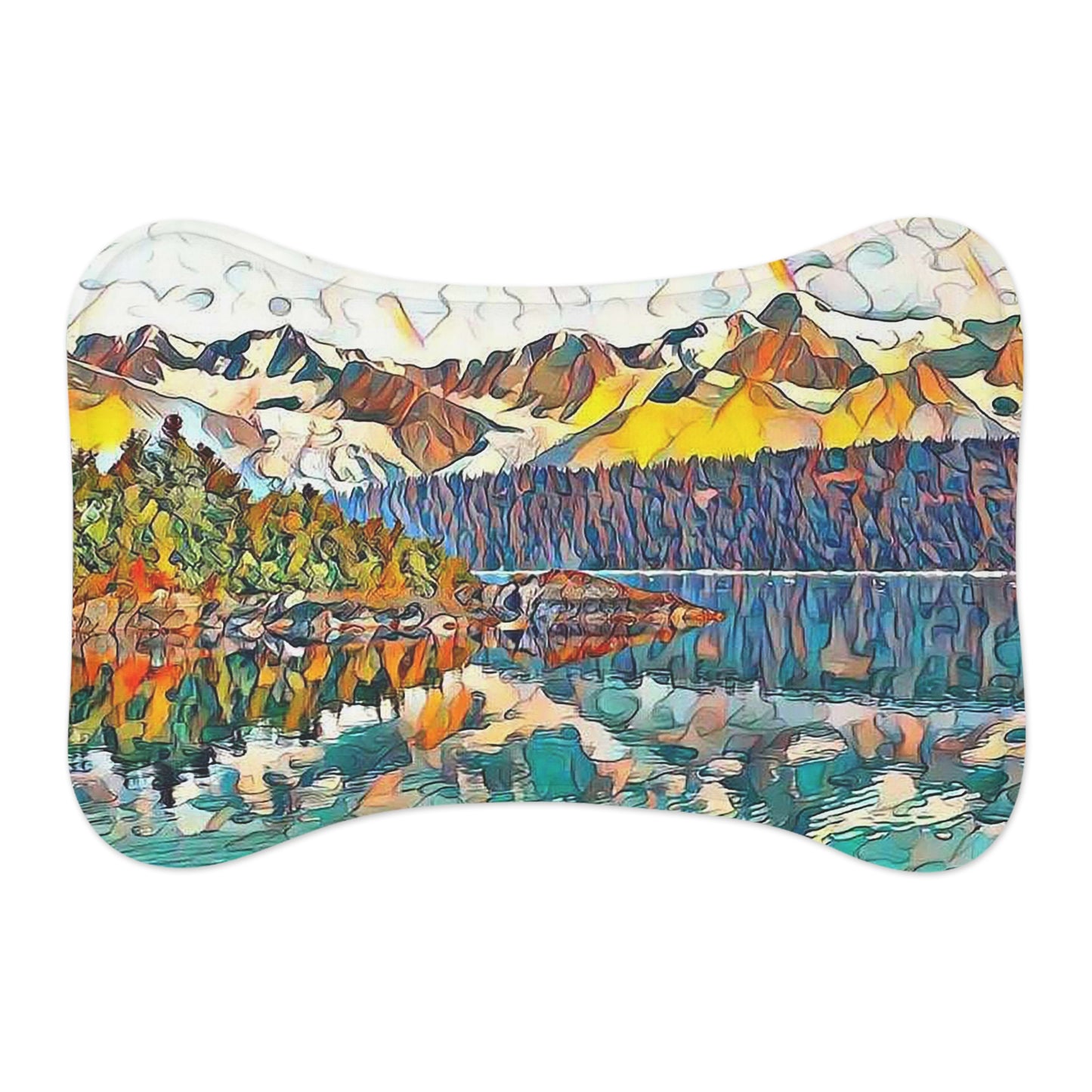 Pet Feeding Mats Autumn Oceans & Mtns