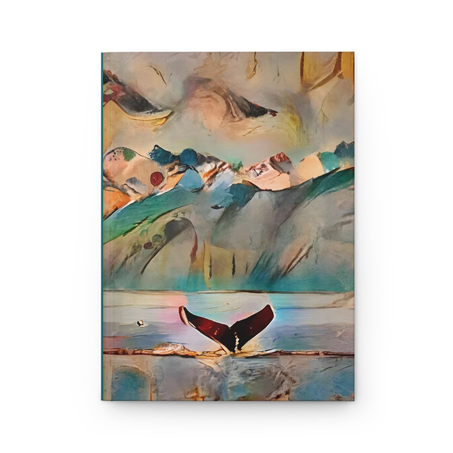 Whale Tail Wilderness Mountainscape Hardcover Journal — Nature Art 150pg Notebook