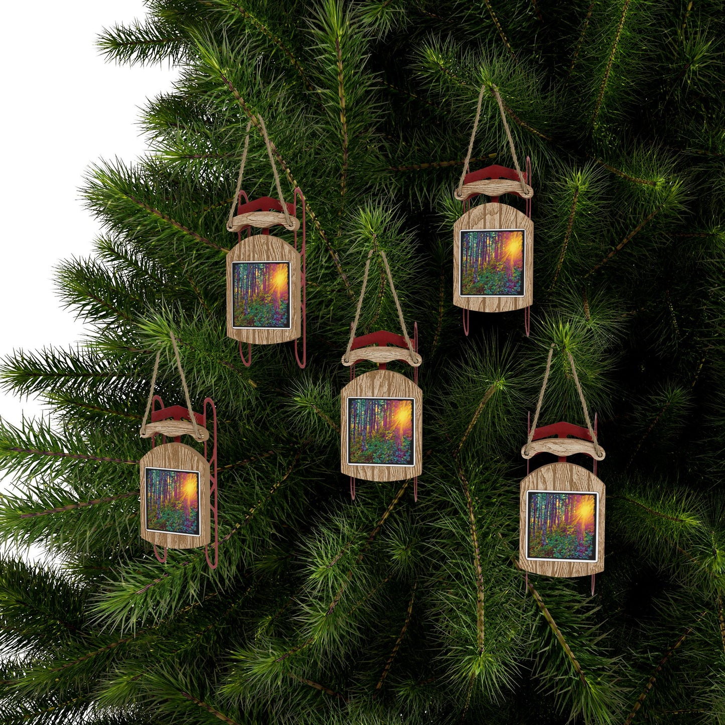 Forest Sled Ornaments