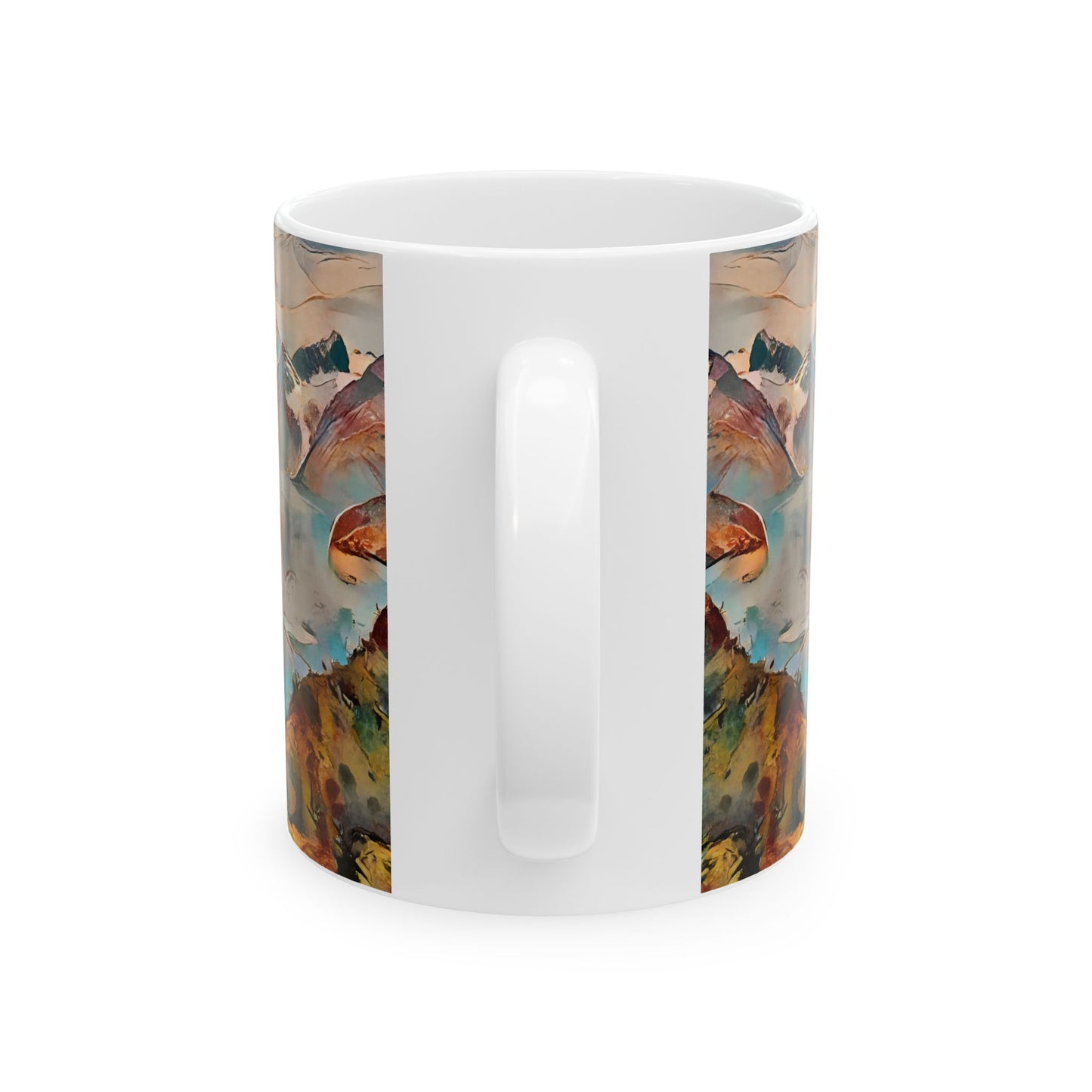 Wilderness Quote Mountain Glaciers Mug — "Wilderness is not a luxury but a necessity of the human spirit" Lefty Righty