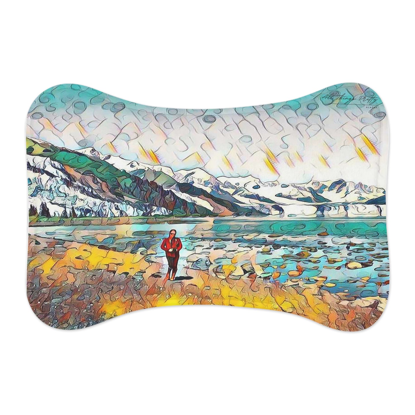 Pet Feeding Mats Beach Stroll