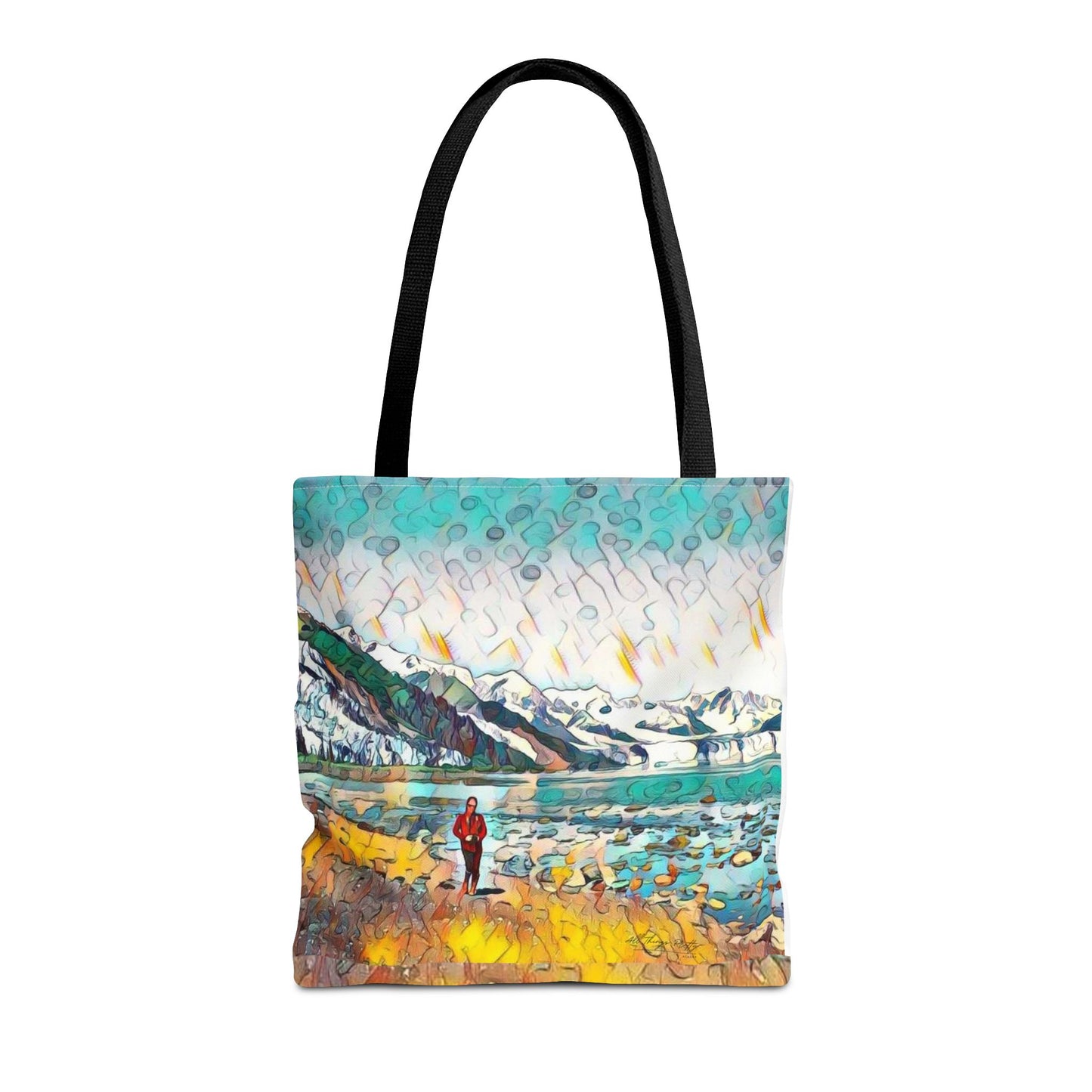Tote Bag — Alaska Glacier Beach Stroll Abstract Tote