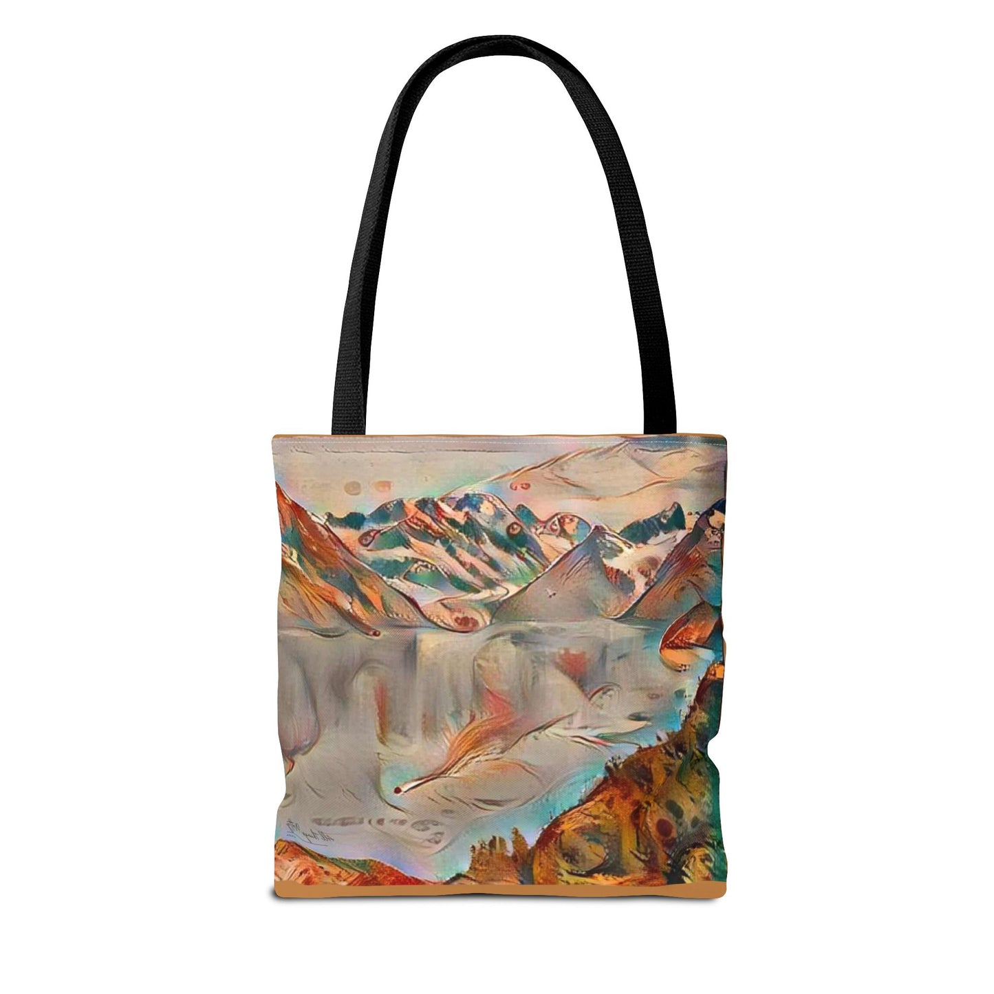 Mountain Glacier Abstract Boho Rustic Landscape Art Tote Bag