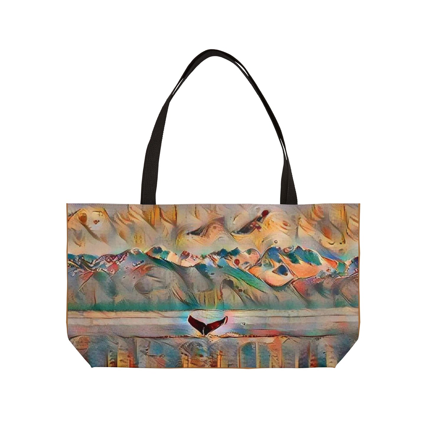 Large Tote -- Abstract Whale Tail Wilderness Bag