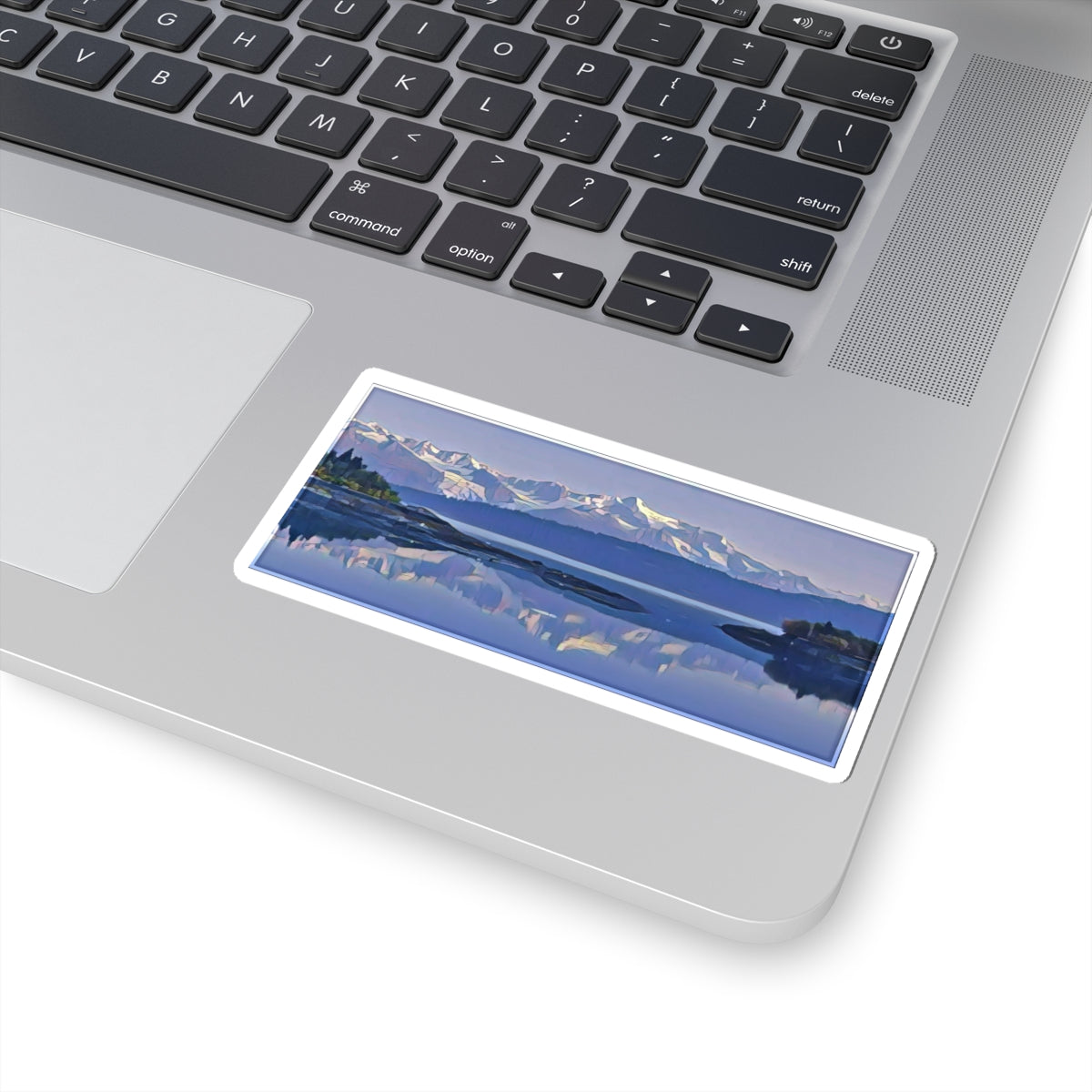 Sticker Mountain Glacier Reflection — Abstract Scenic Nature Landscape