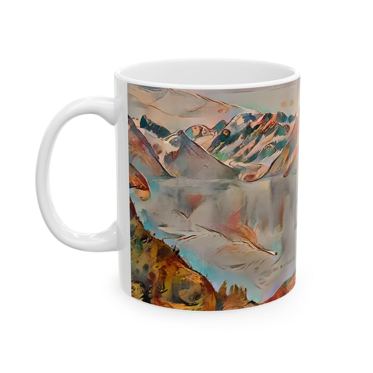 Wilderness Quote Mountain Glaciers Mug — "Wilderness is not a luxury but a necessity of the human spirit" Lefty Righty