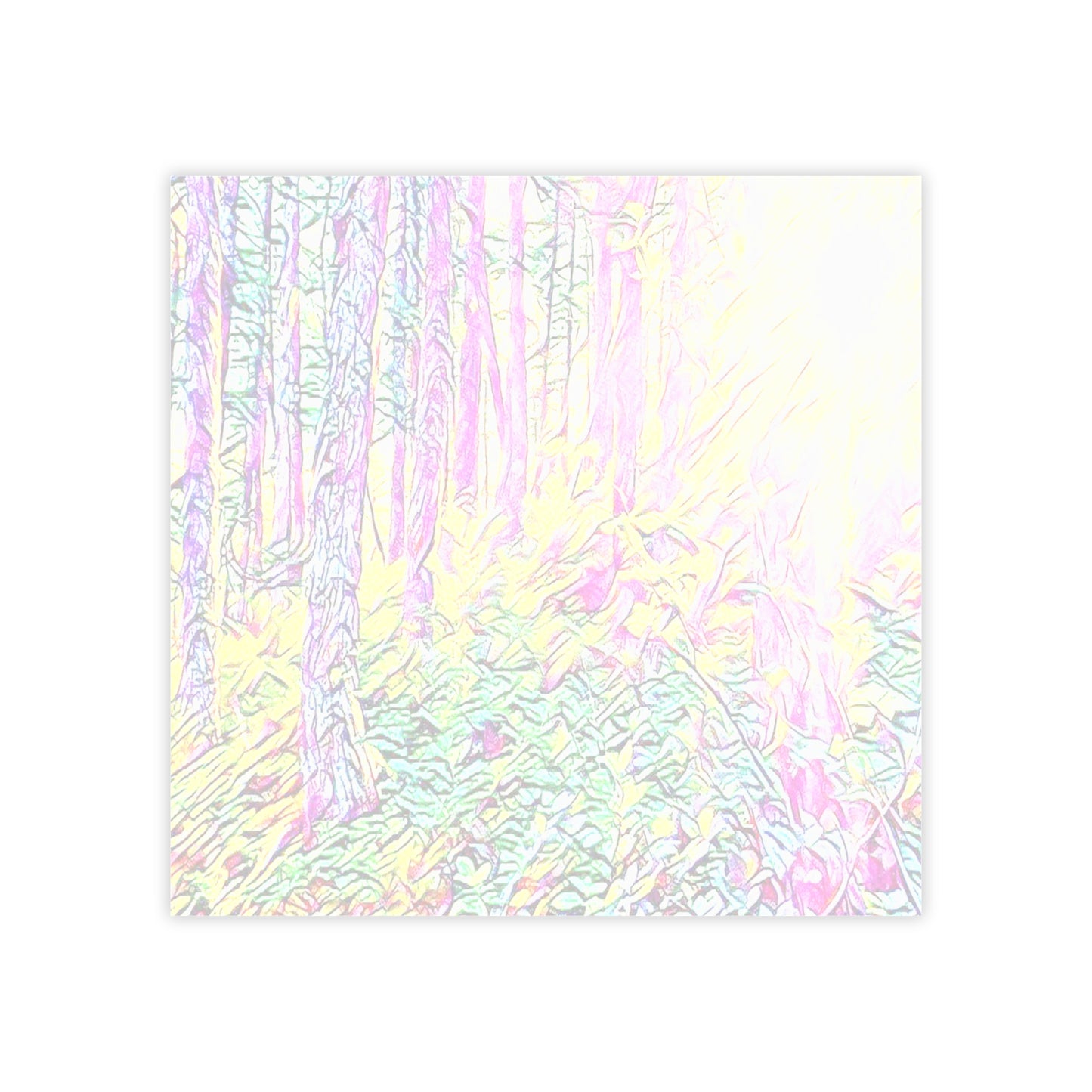 Sunlit Forest Post-it Note Pads – Abstract Wilderness Nature Sticky Notes