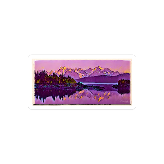 Sticker Mountain Glacier Reflection  — Abstract Landscape Vinyl
