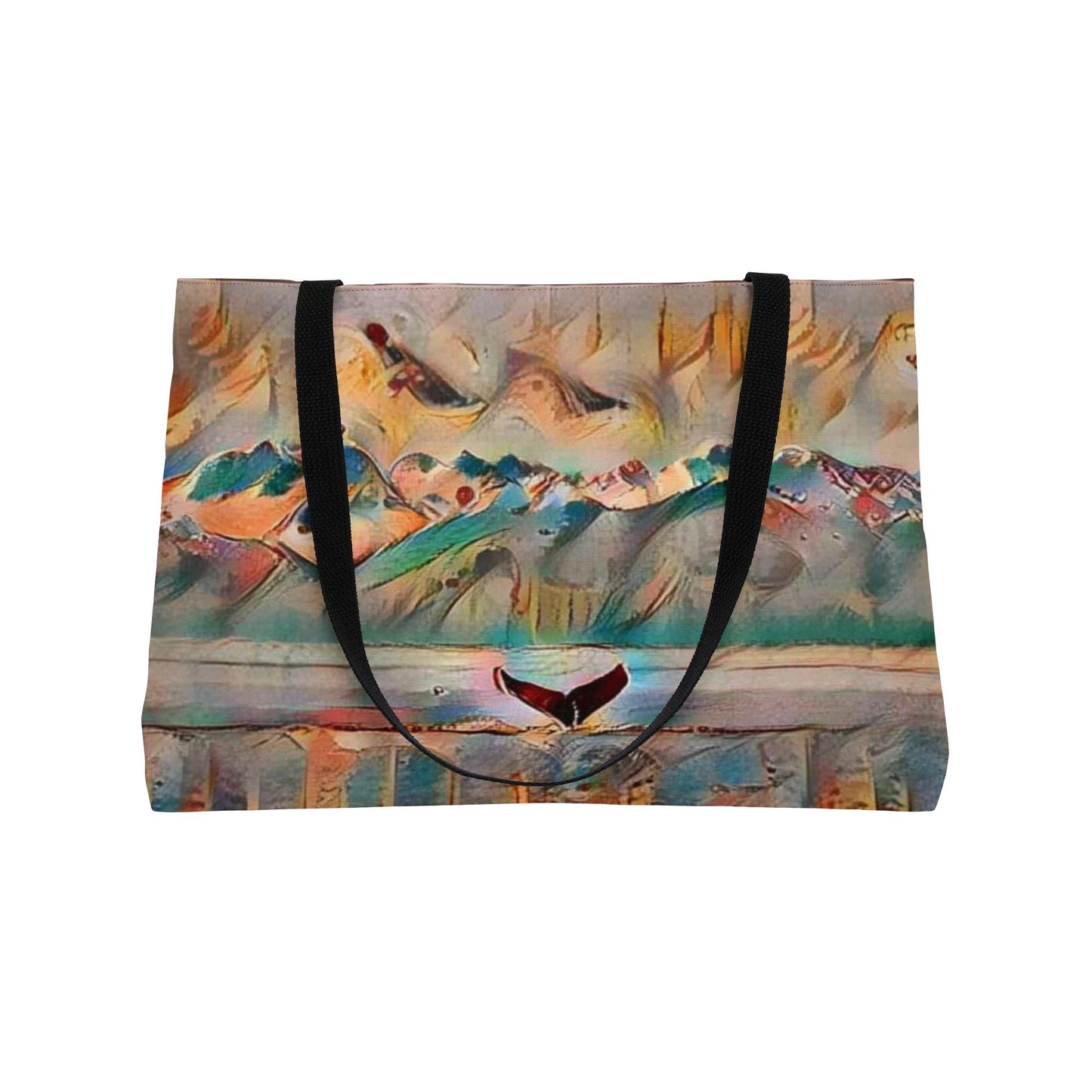 Large Tote -- Abstract Whale Tail Wilderness Bag